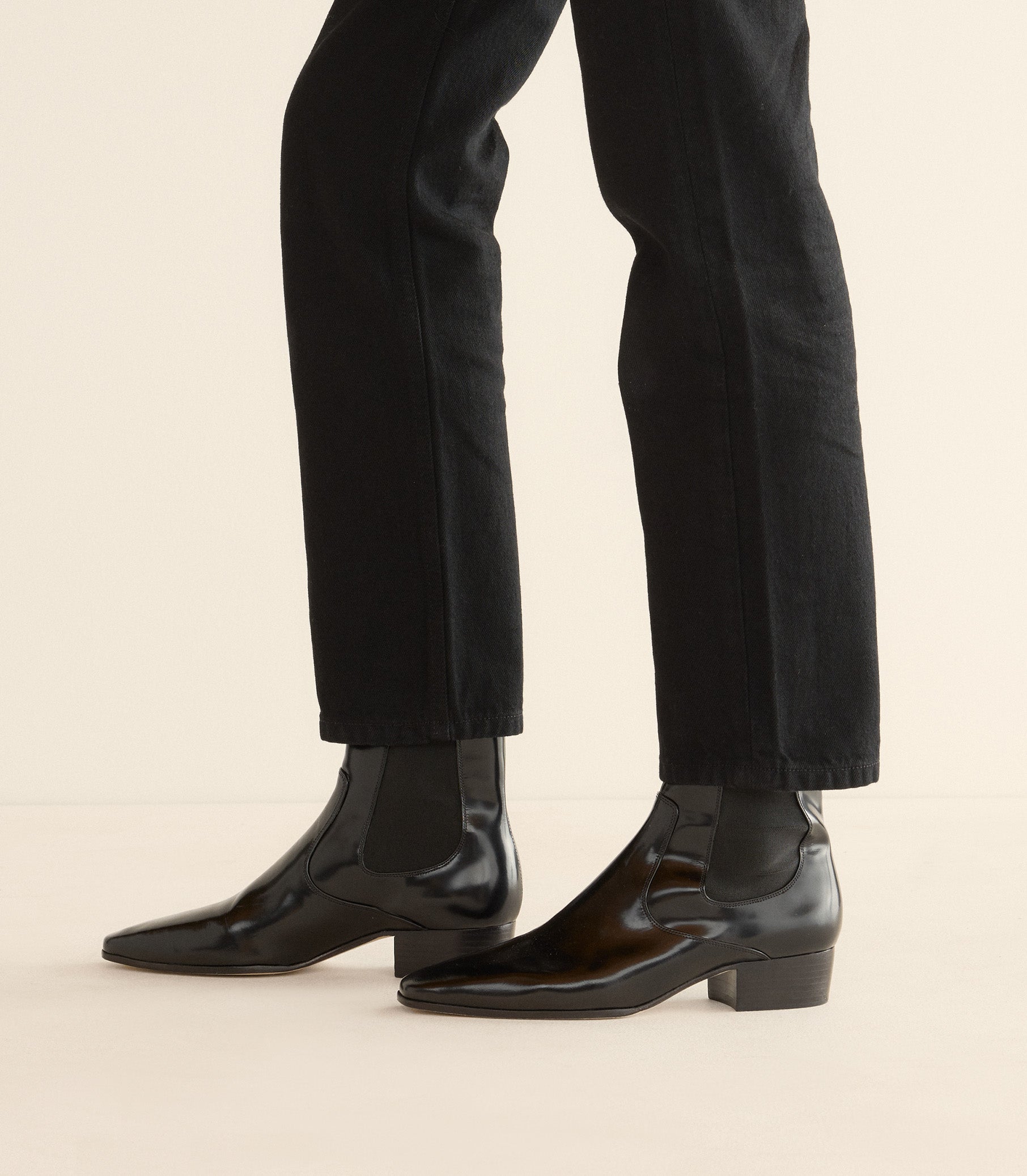 NORMANDY BOOT -- BLACK BOX CALF view 3