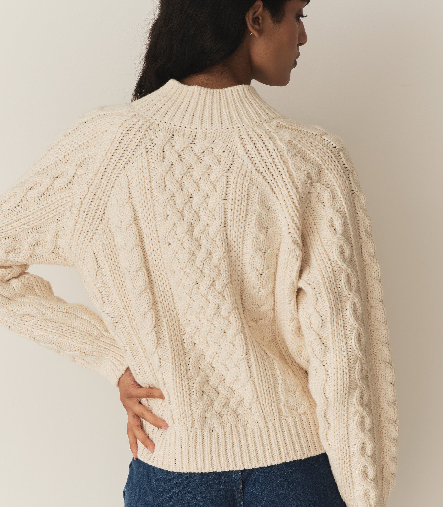 NORWOOD SWEATER -- CREAM view 3