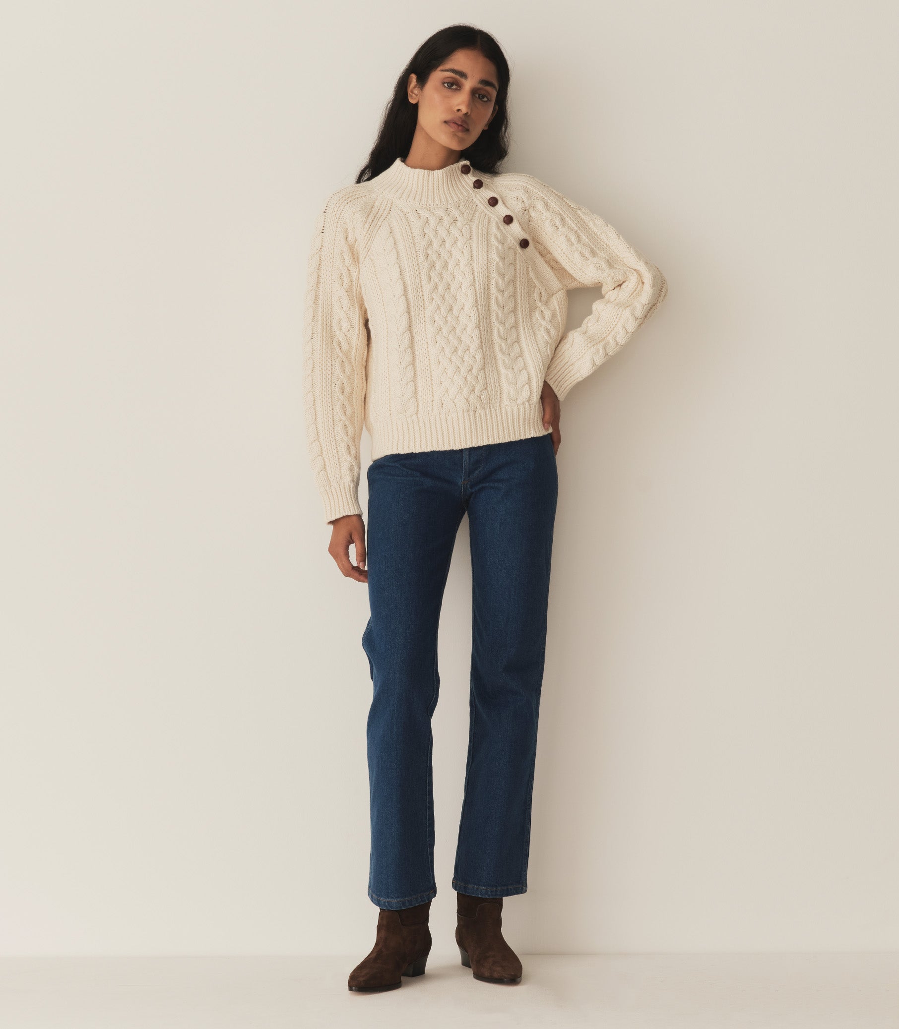 NORWOOD SWEATER -- CREAM view 2