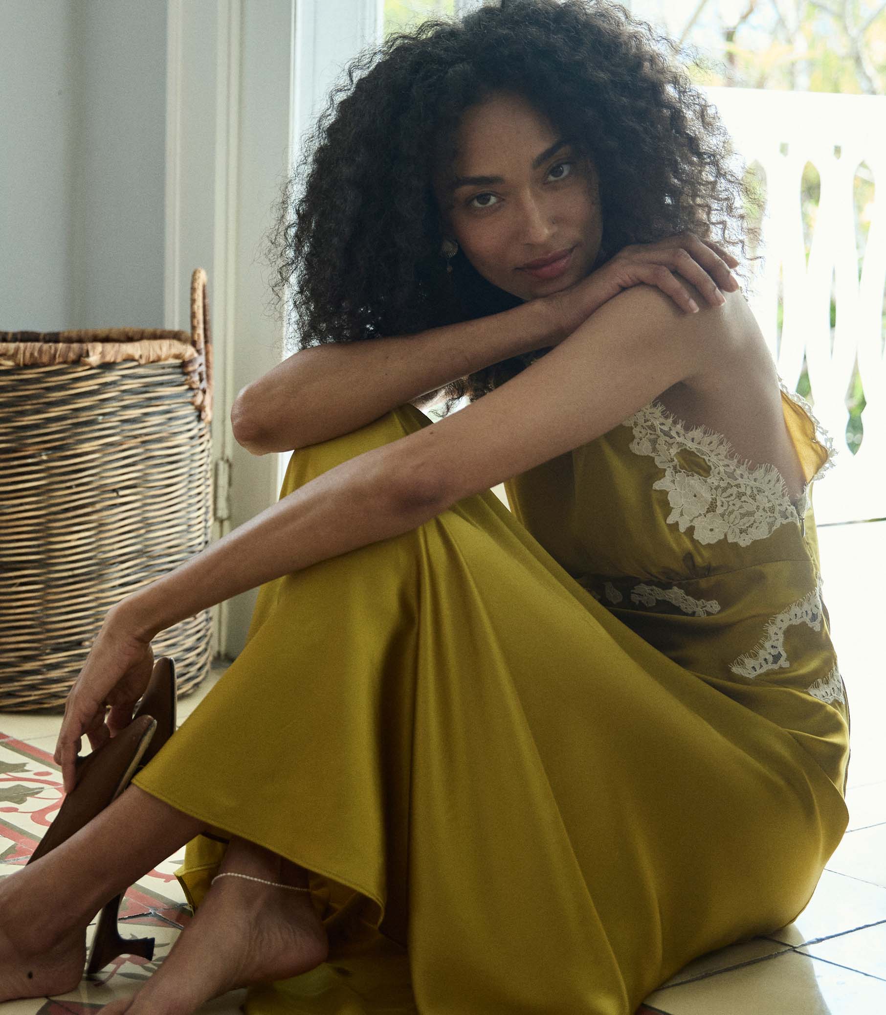 ODELINA DRESS -- OAKMOSS view 4