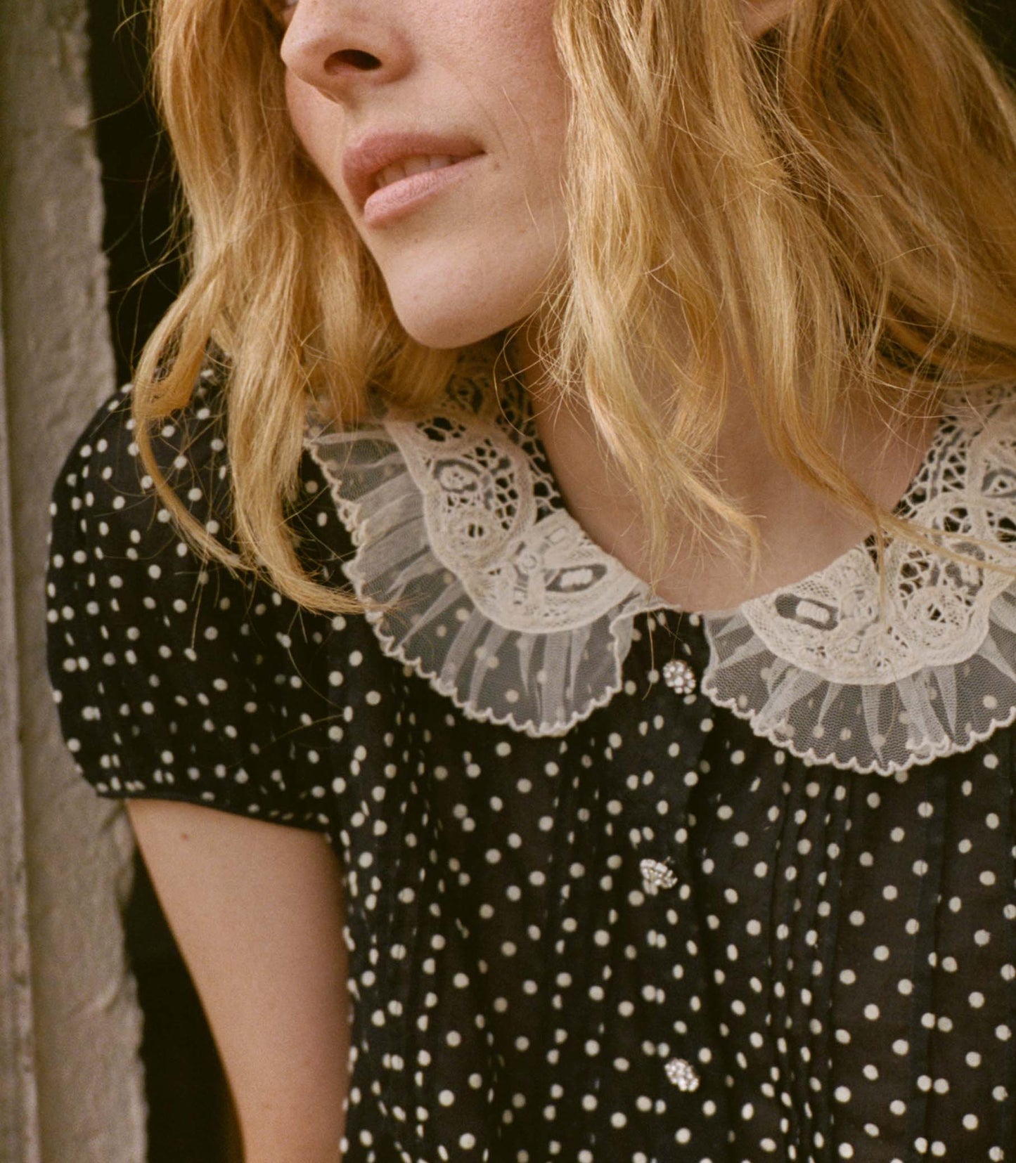 OLETA TOP -- NOIR DOT