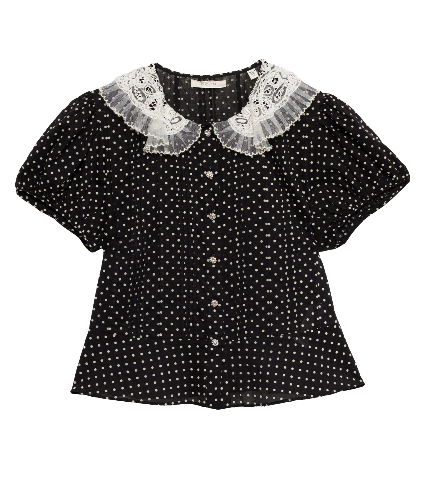 OLETA TOP -- NOIR DOT