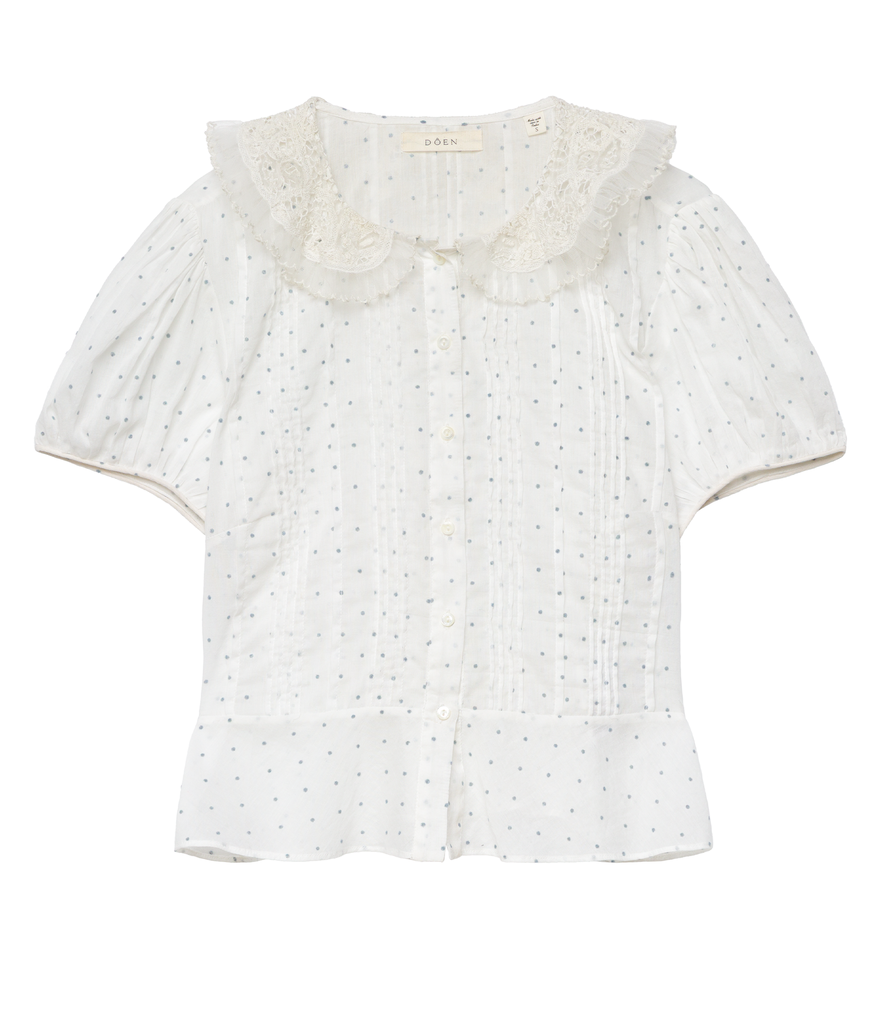 OLETA TOP -- SALT FLOCK DOT view 5
