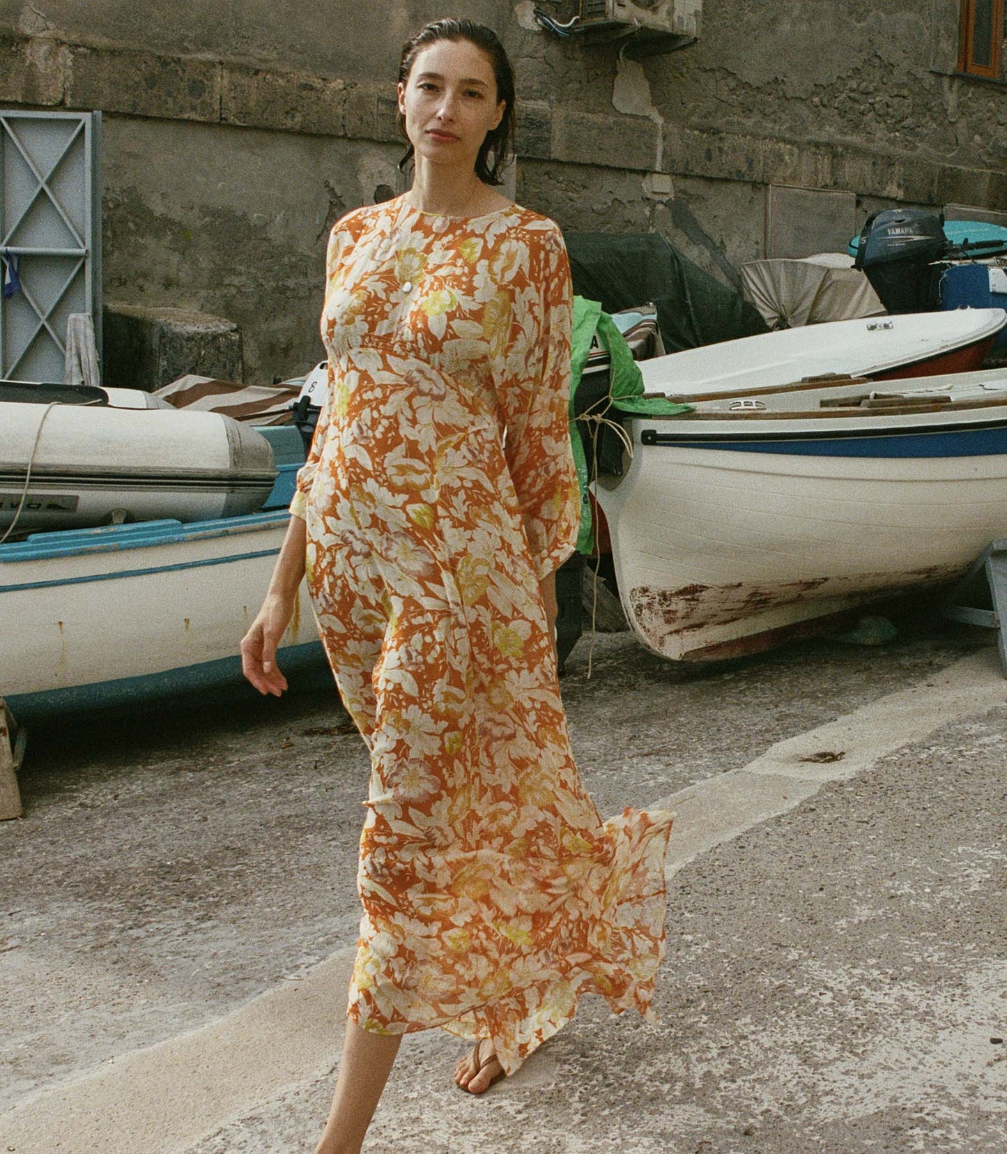 Oliana Dress - Sienna Anemone Bloom | Hand Me Dôen