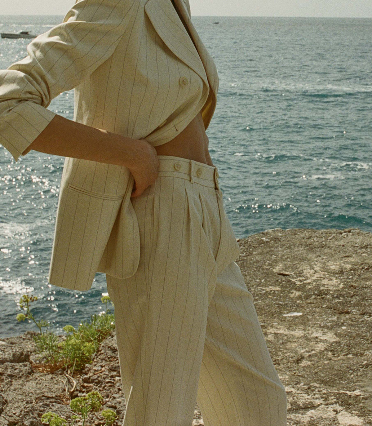 HMD -- OLIVIA PANT -- GESSATO STRIPE view 2
