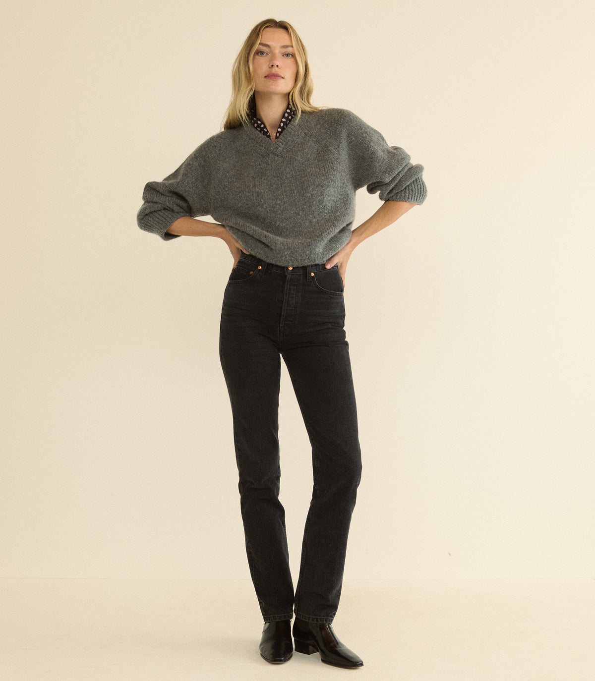 ONDINE JEAN -- COAL BLACK WASH