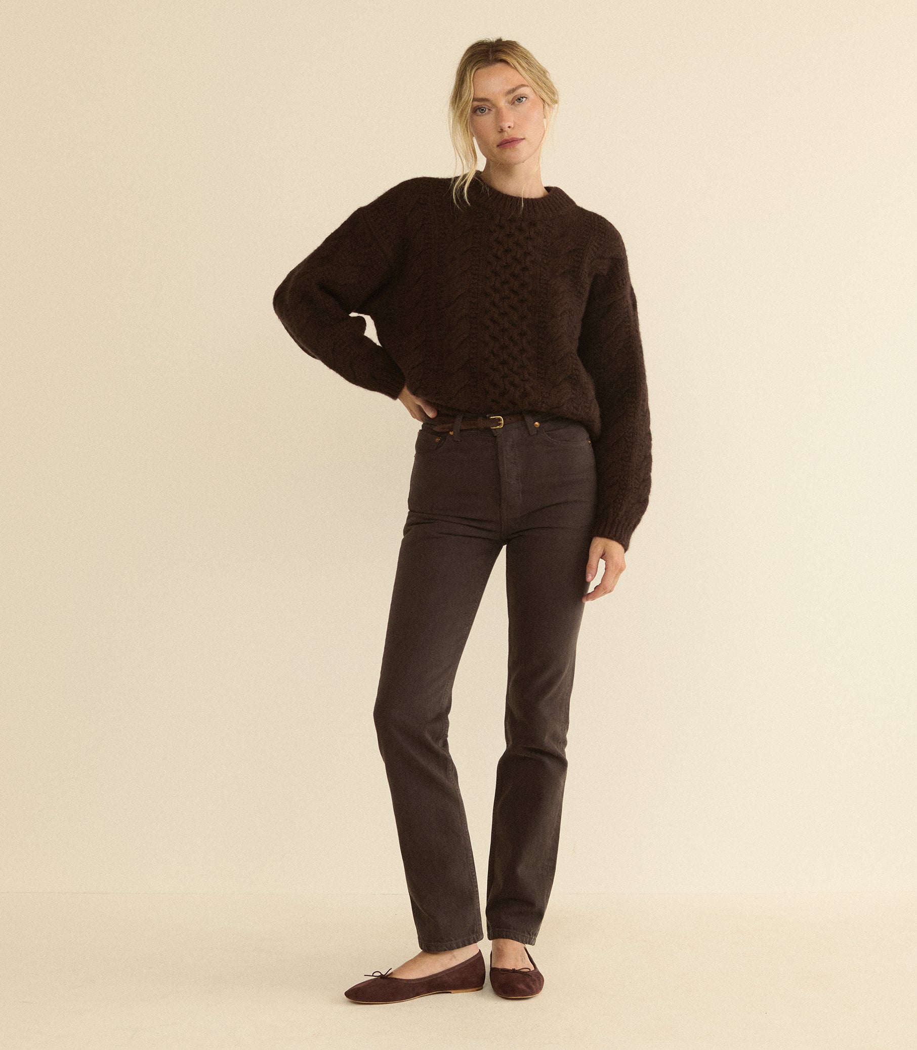 ONDINE JEAN -- EQUESTRIAN BROWN WASH view 9
