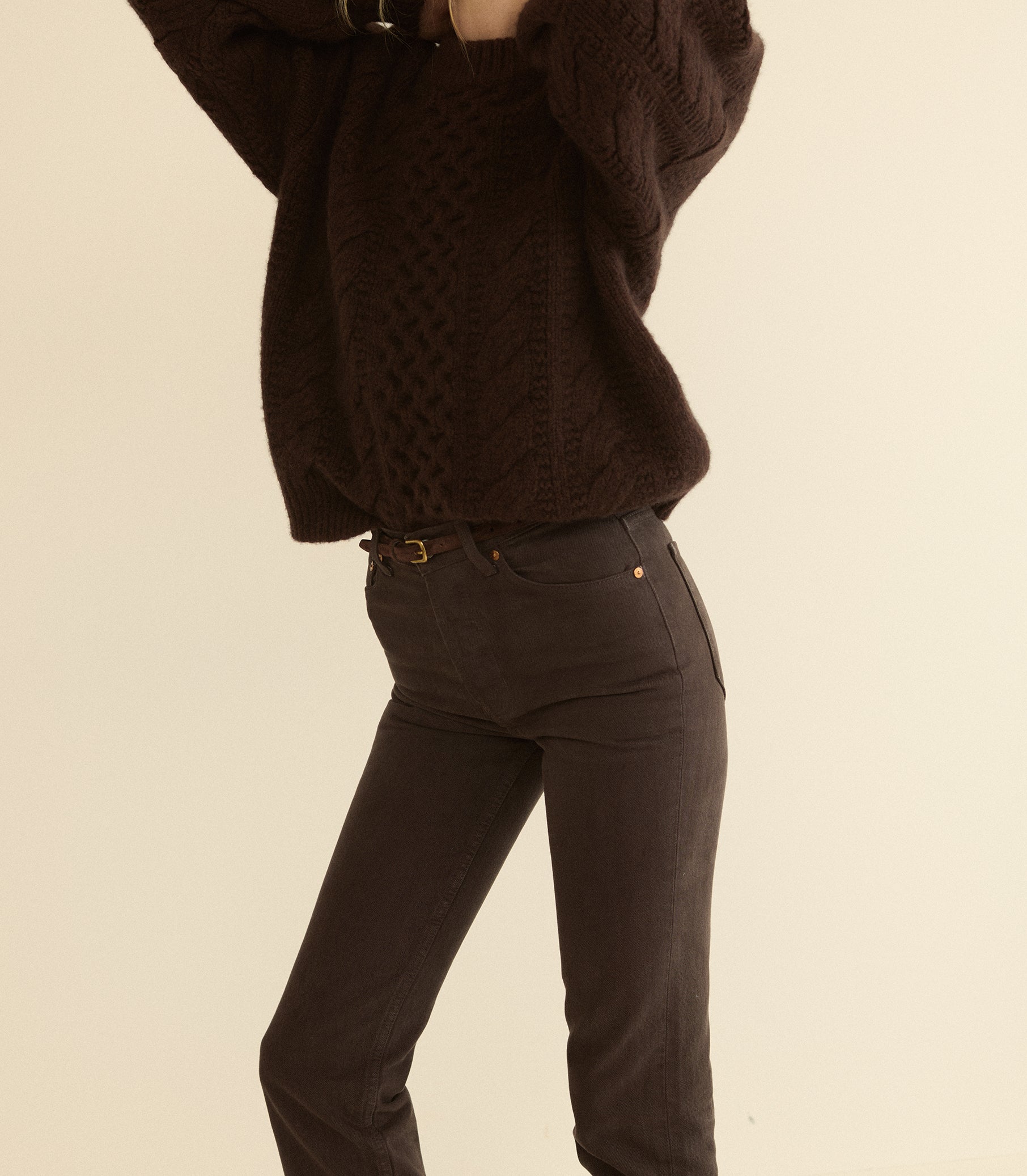 ONDINE JEAN -- EQUESTRIAN BROWN WASH view 8
