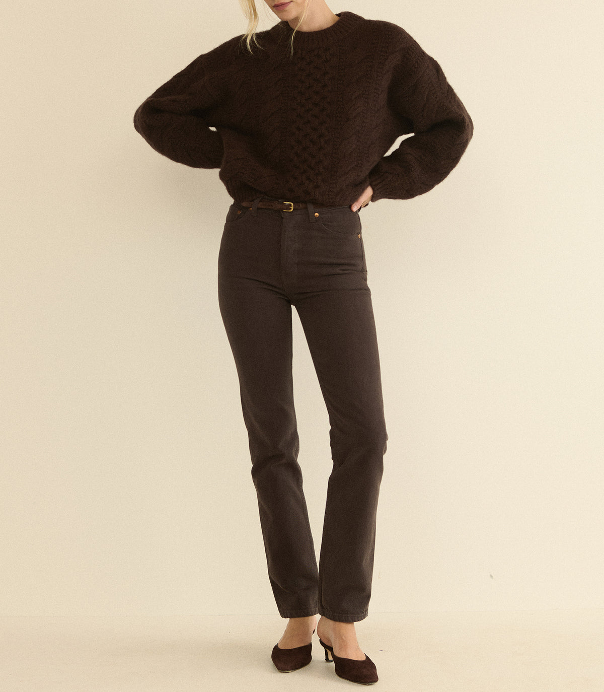 ONDINE JEAN -- EQUESTRIAN BROWN WASH view 2
