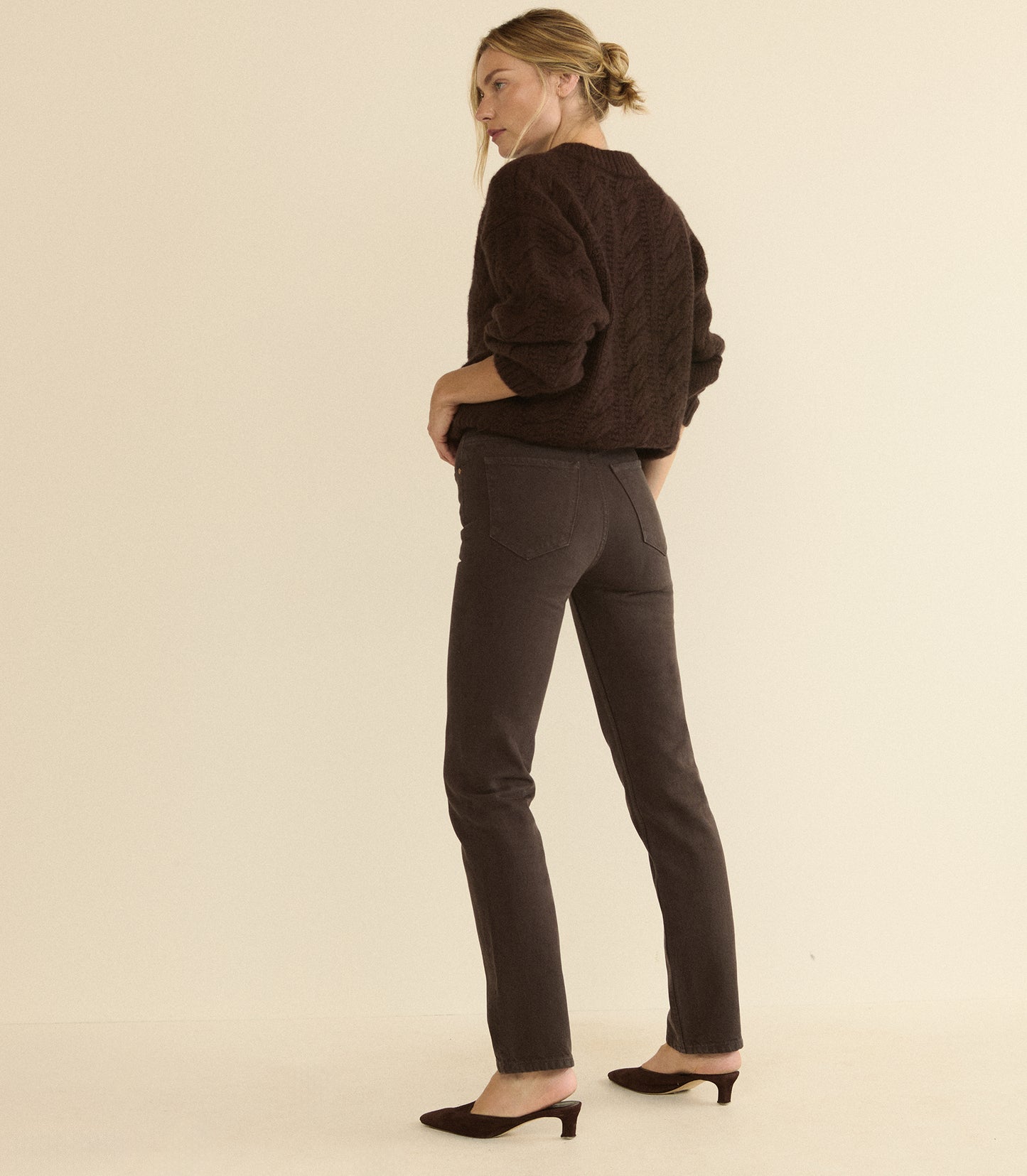 ONDINE JEAN -- EQUESTRIAN BROWN WASH