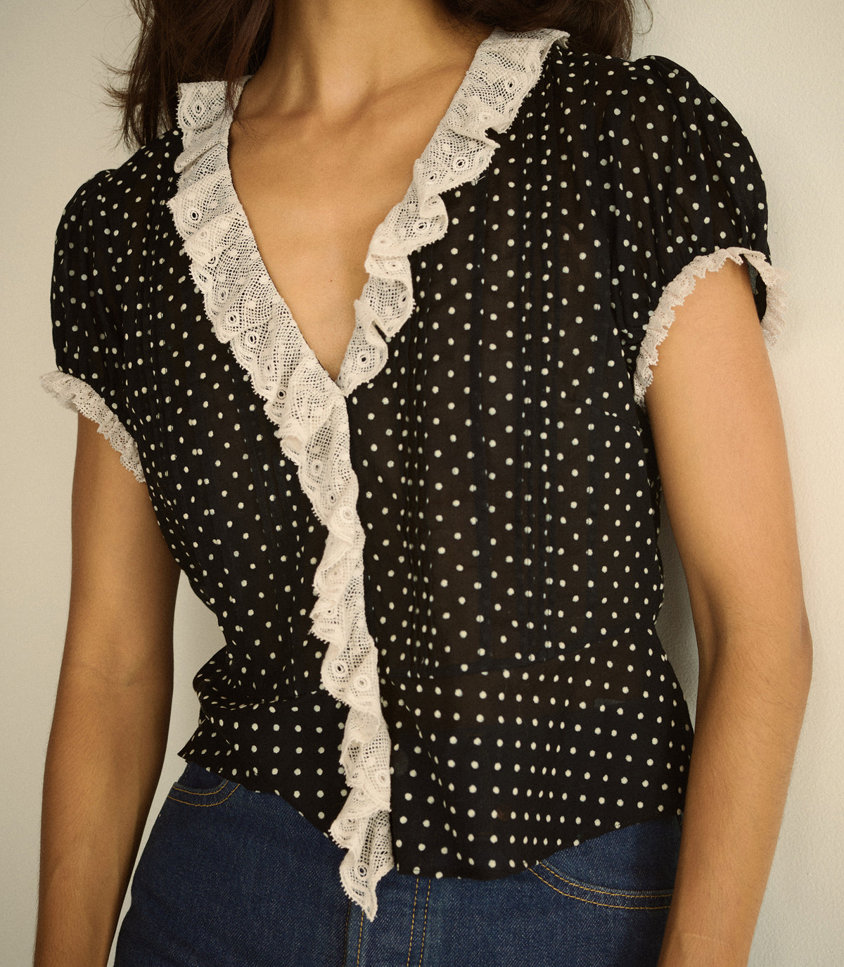 ORELLA TOP -- NOIR DOT view 2
