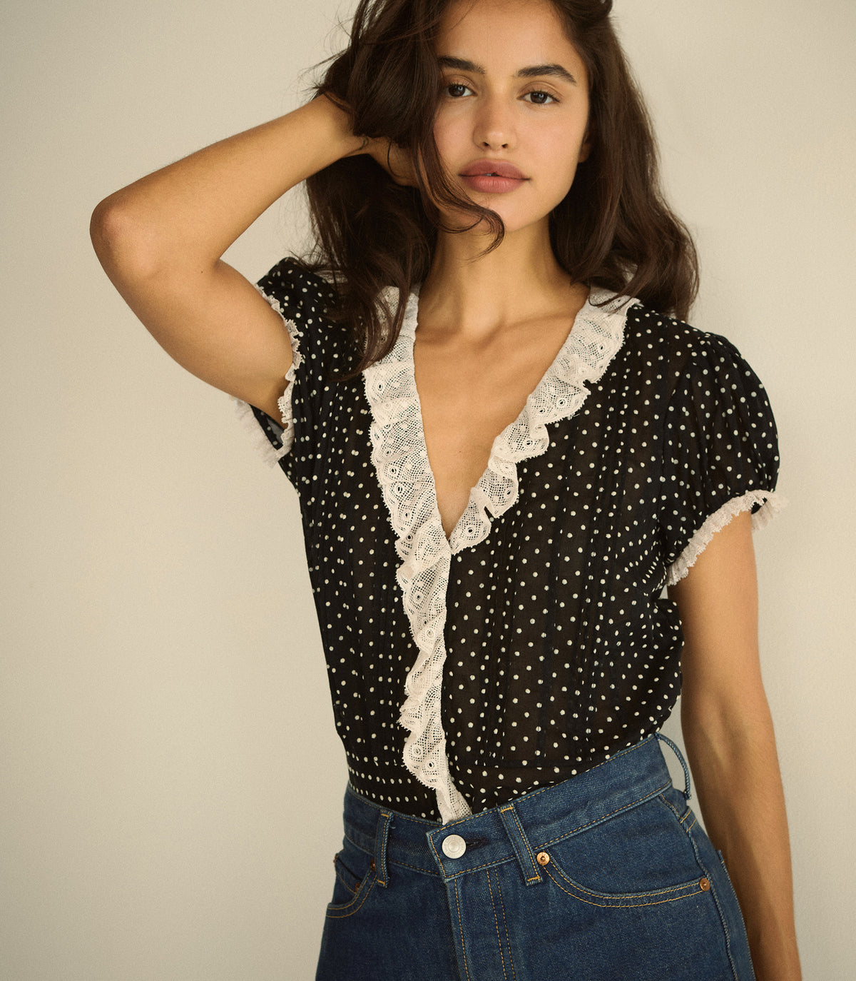 ORELLA TOP -- NOIR DOT view 4
