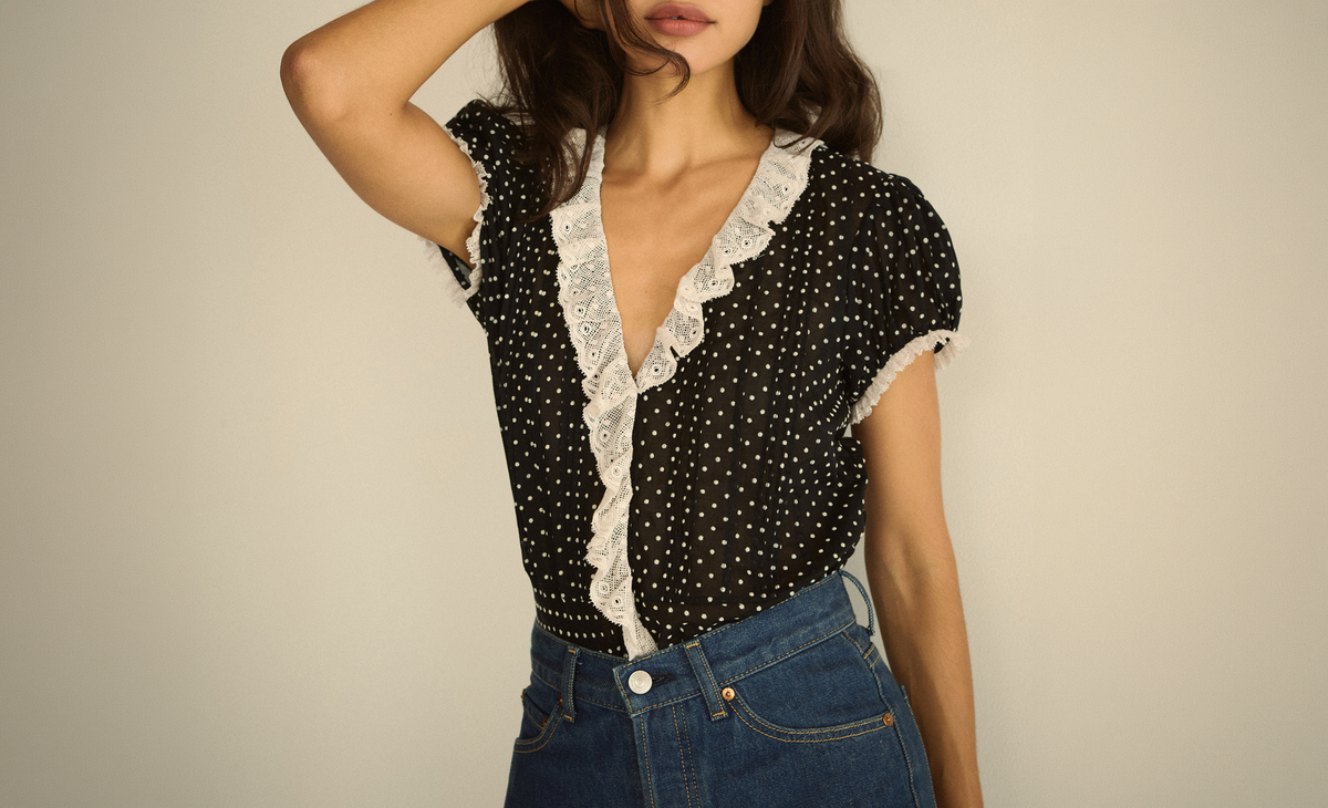 ORELLA TOP, NOIR DOT