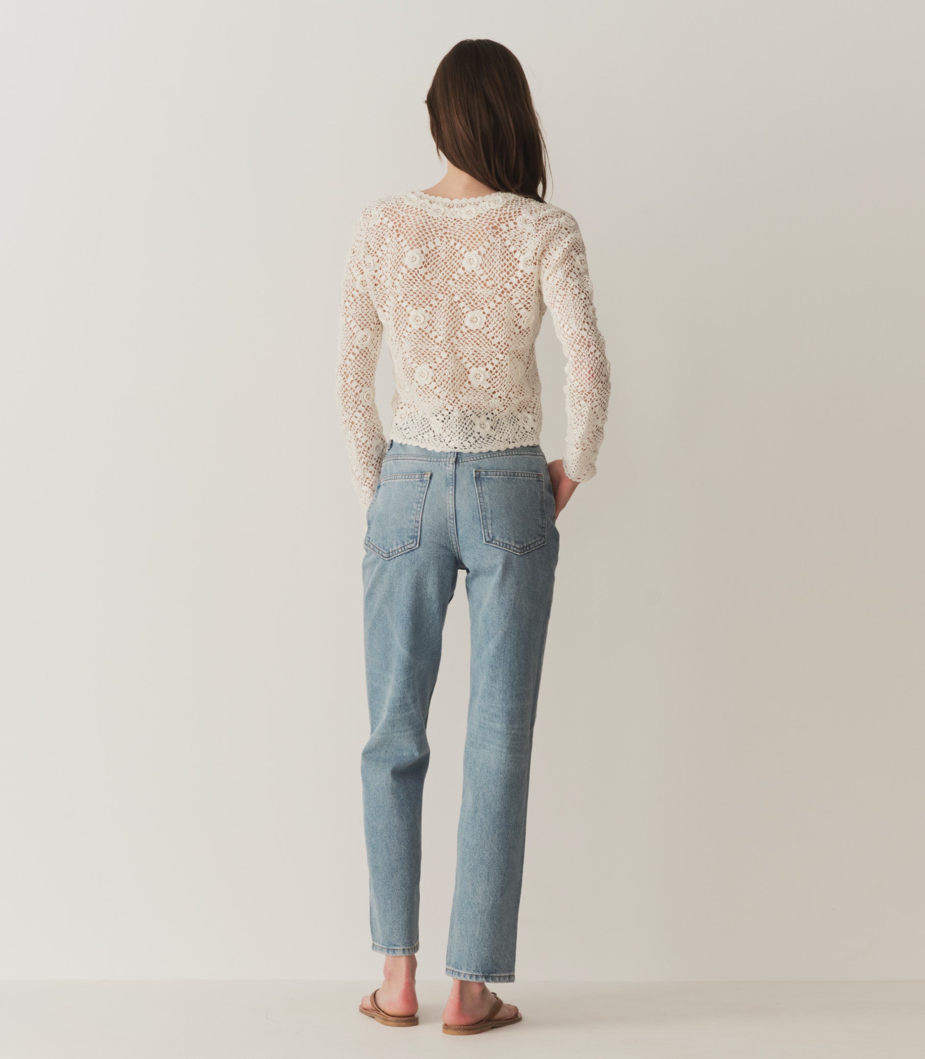 HMD -- OTTOLINE CARDIGAN -- PEARL view 4
