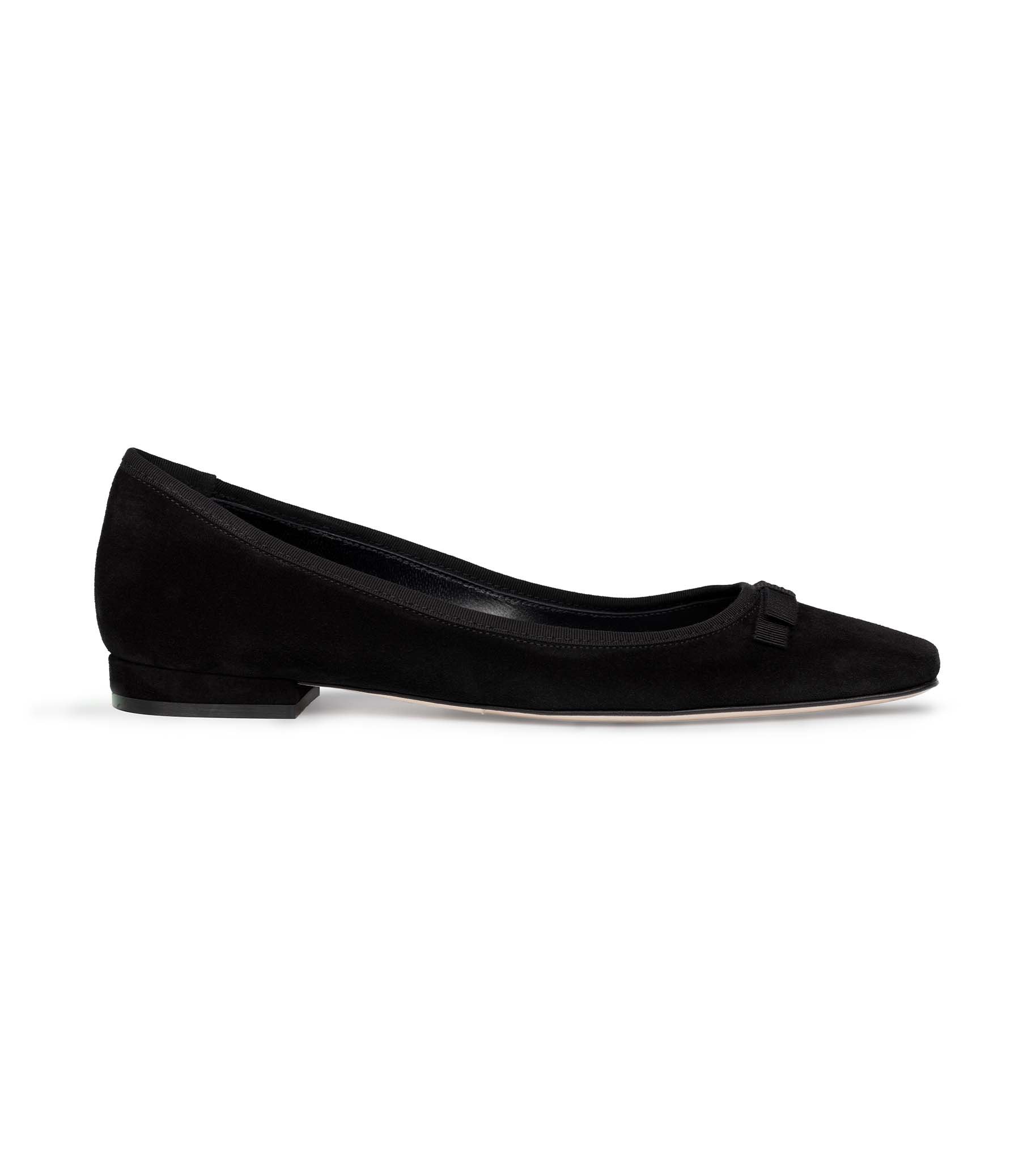 ODETTE BALLET FLAT -- BLACK KID SUEDE view 5