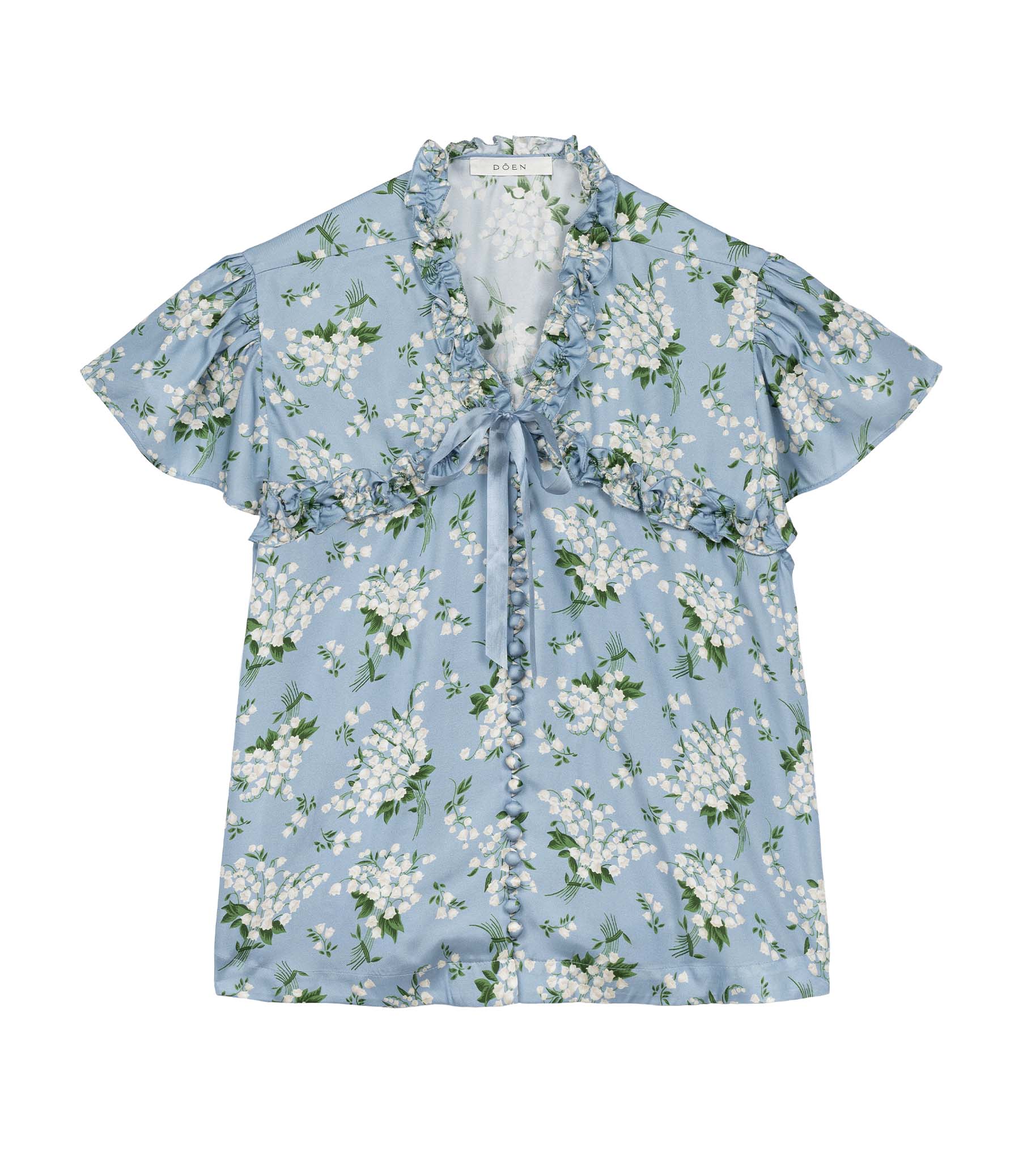 OPALINE TOP -- SKY MAY BELL FLORAL view 5