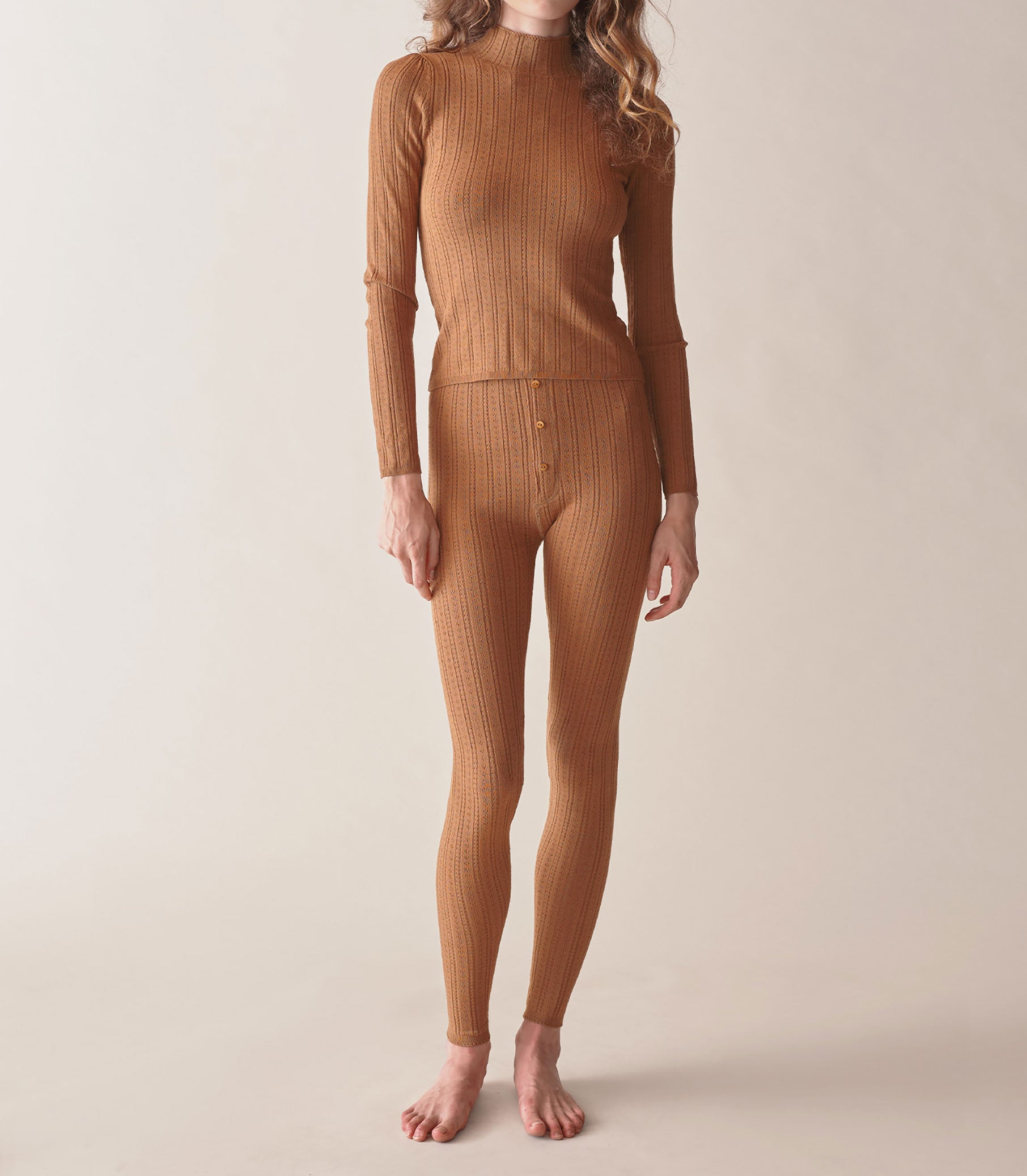 LETO KNIT PANT -- TOASTED PECAN view 2