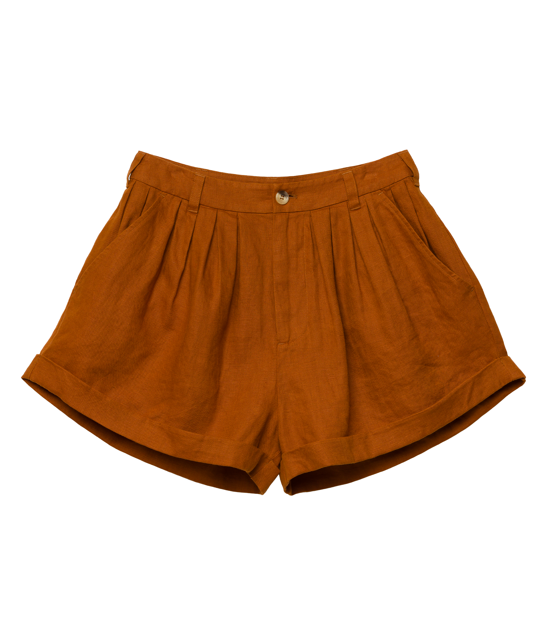 PAIGE LINEN SHORT -- SEDONA CLAY view 7
