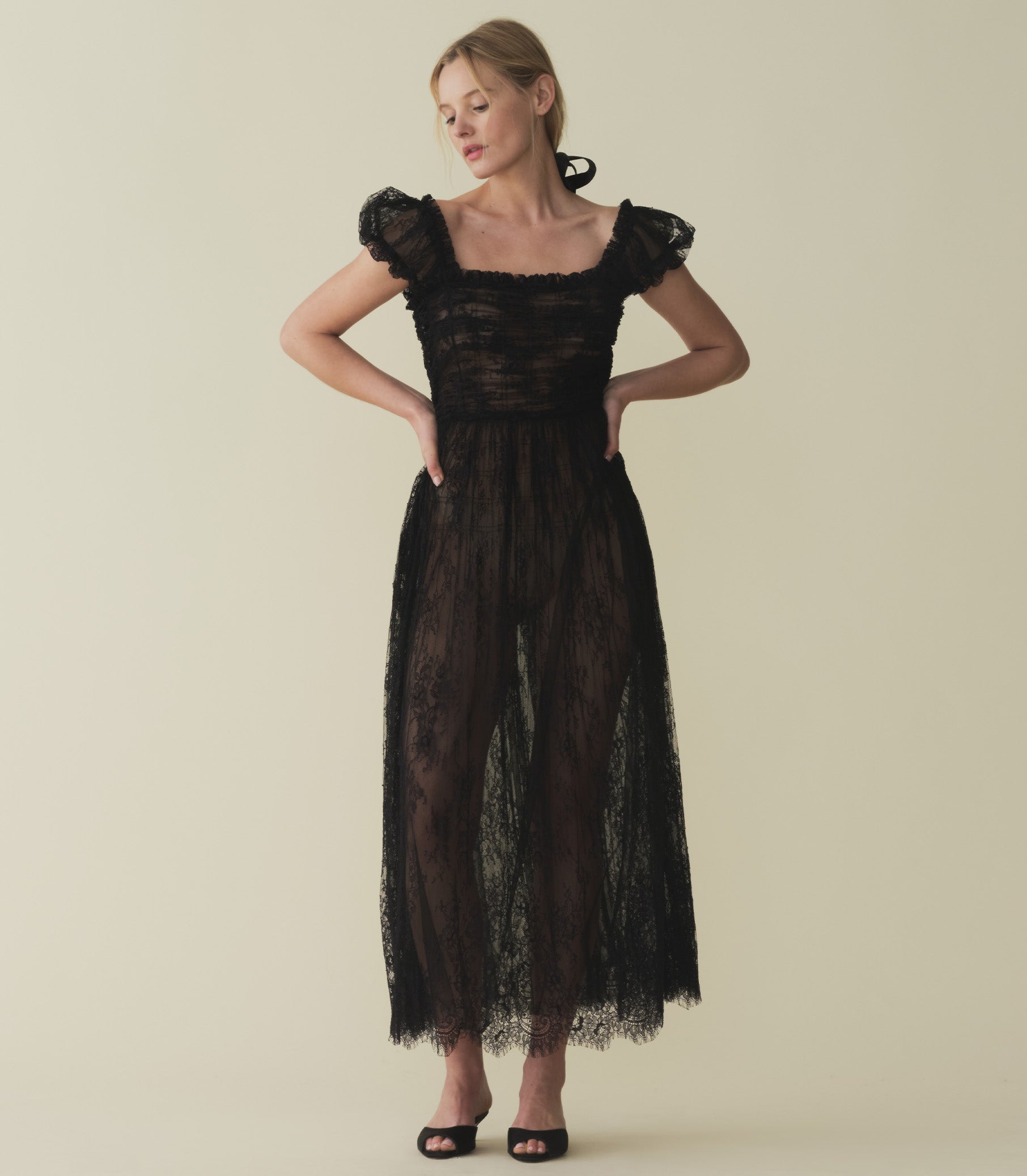 HMD -- PAMELINA DRESS -- BLACK LACE view 3
