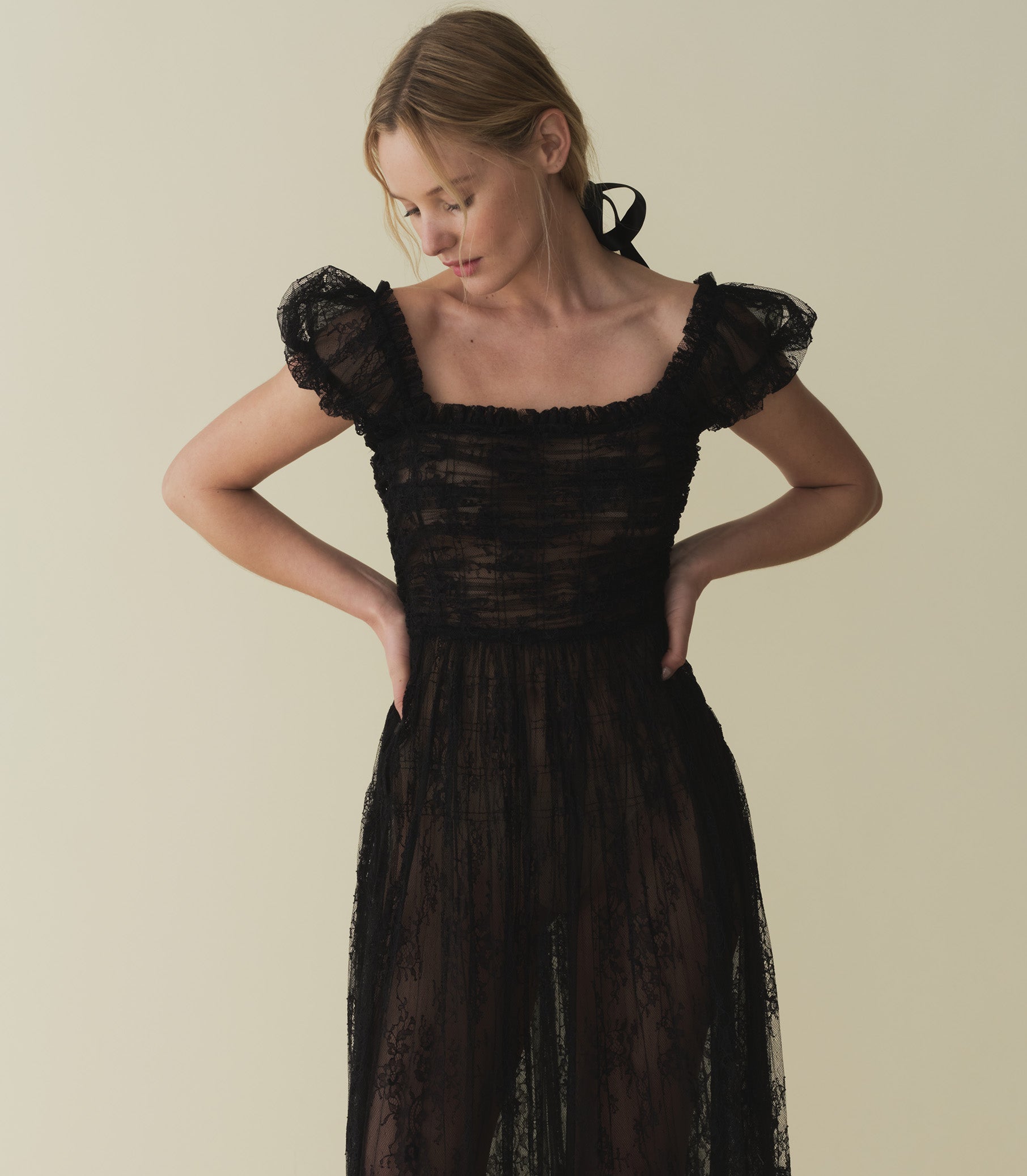 HMD -- PAMELINA DRESS -- BLACK LACE view 1
