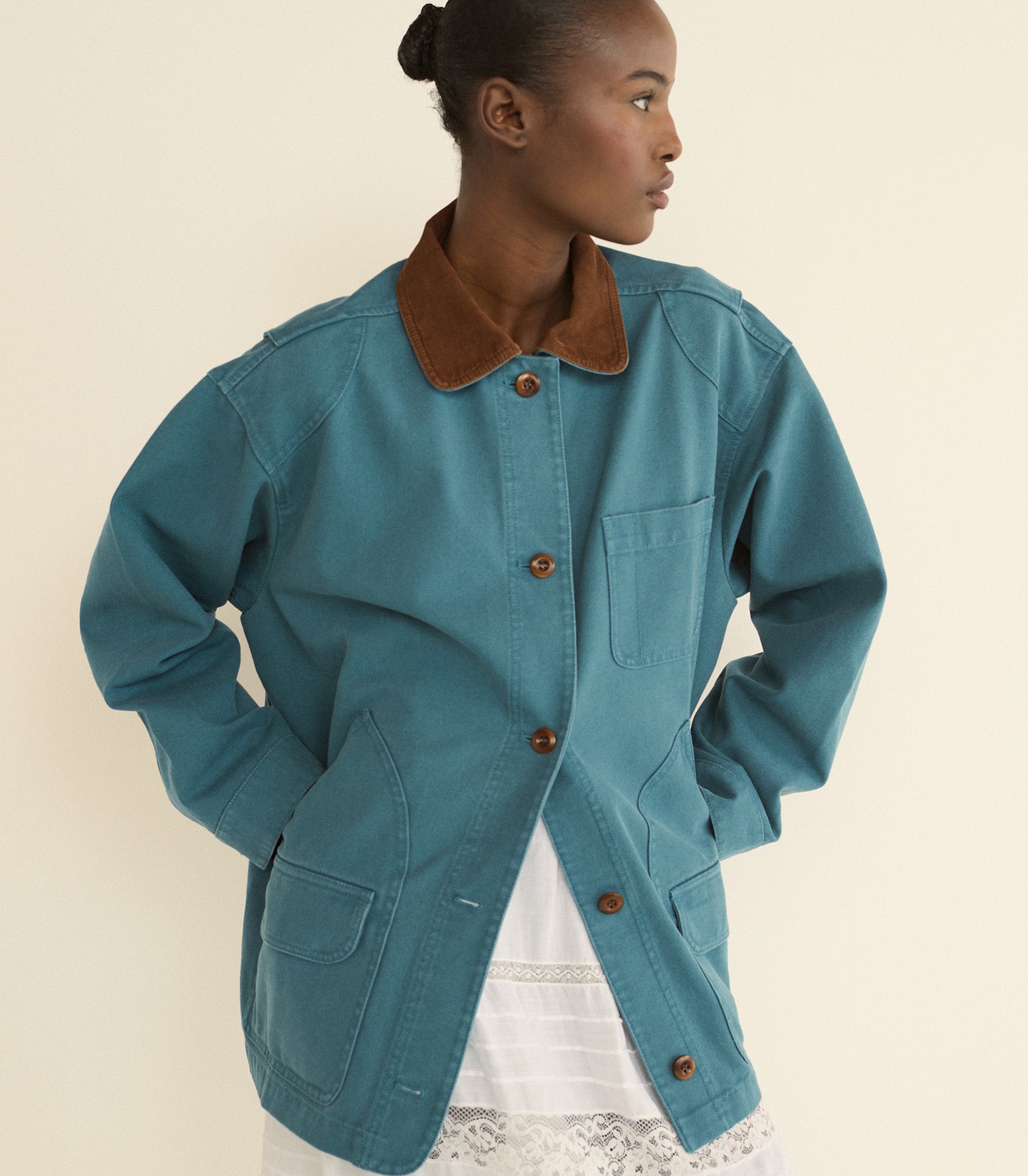 PASCUAL JACKET -- CASPIAN BLUE view 2
