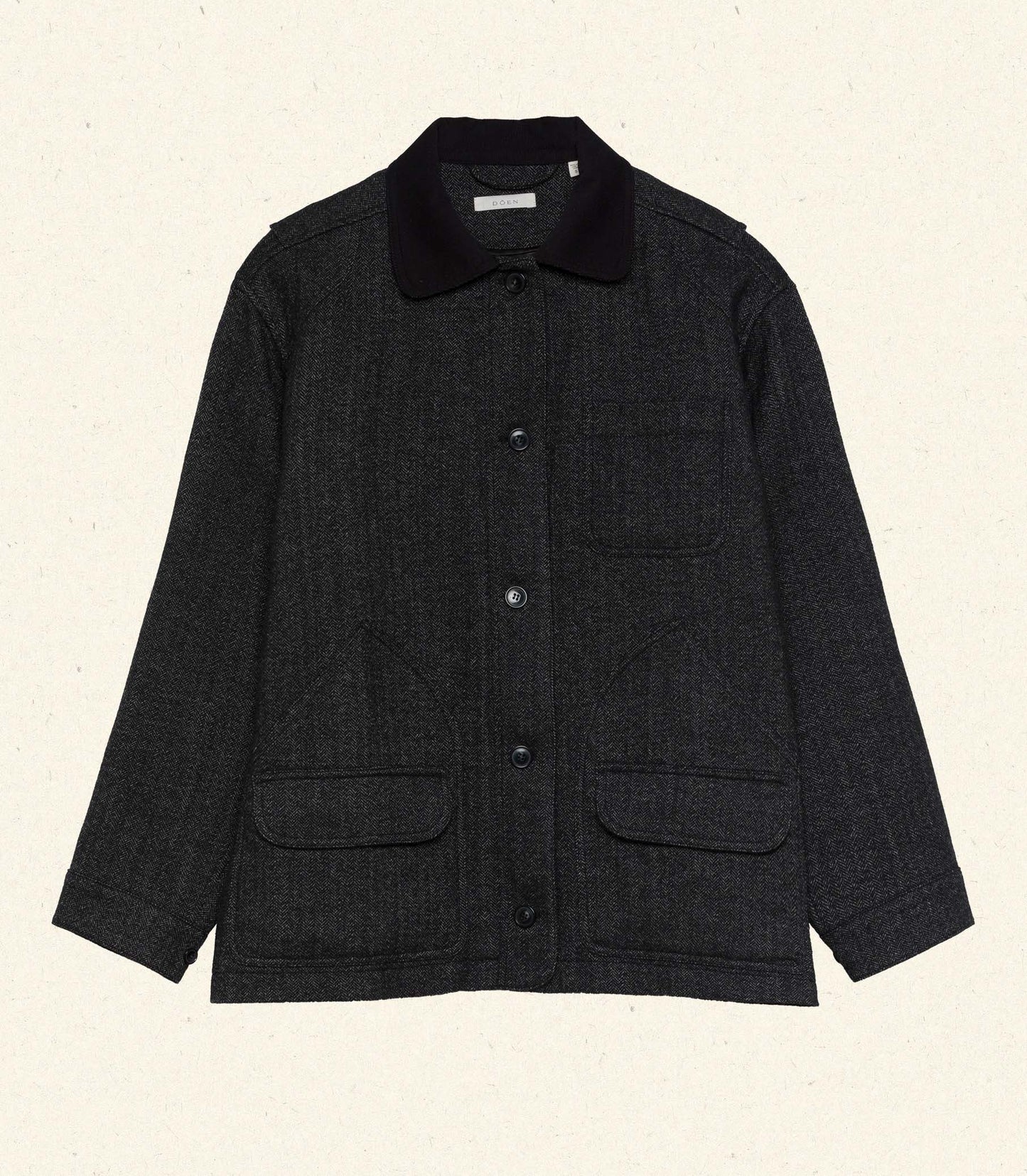 HMD -- PASCUAL WOOL JACKET -- CHARCOAL HERRINGBONE