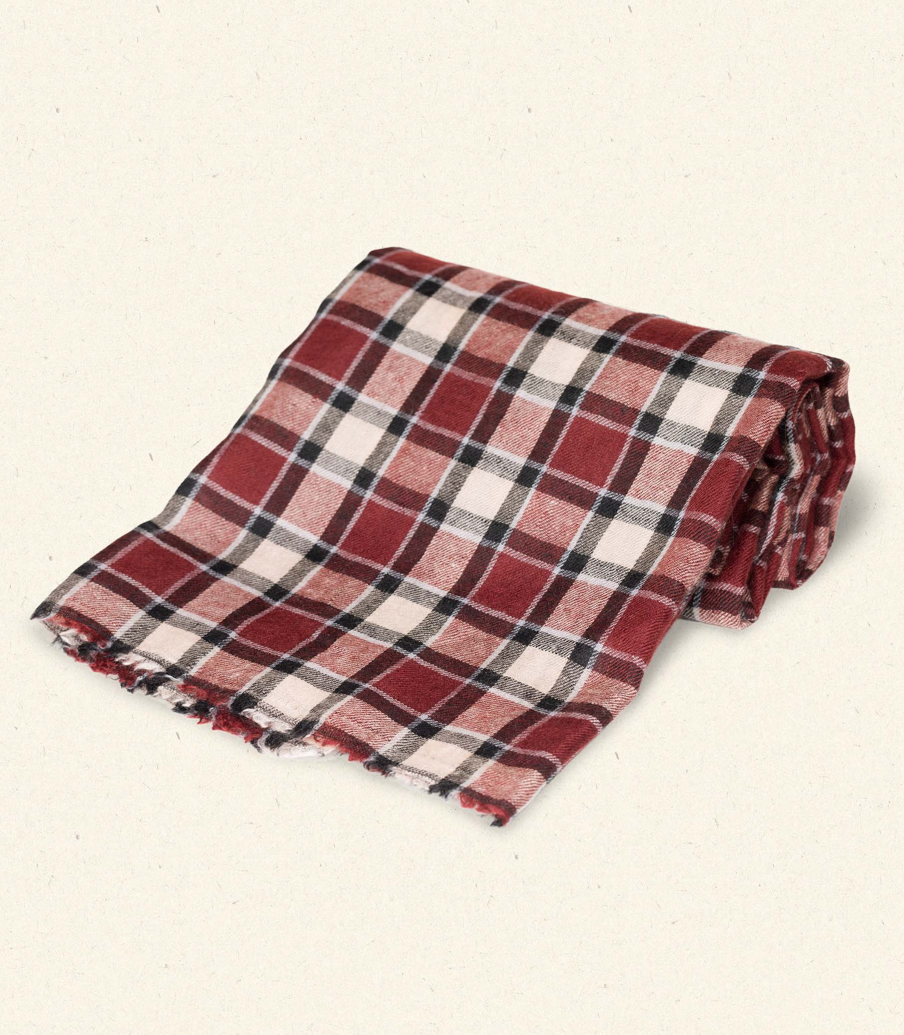 PASHMINA SCARF -- NORFOLK PLAID view 6