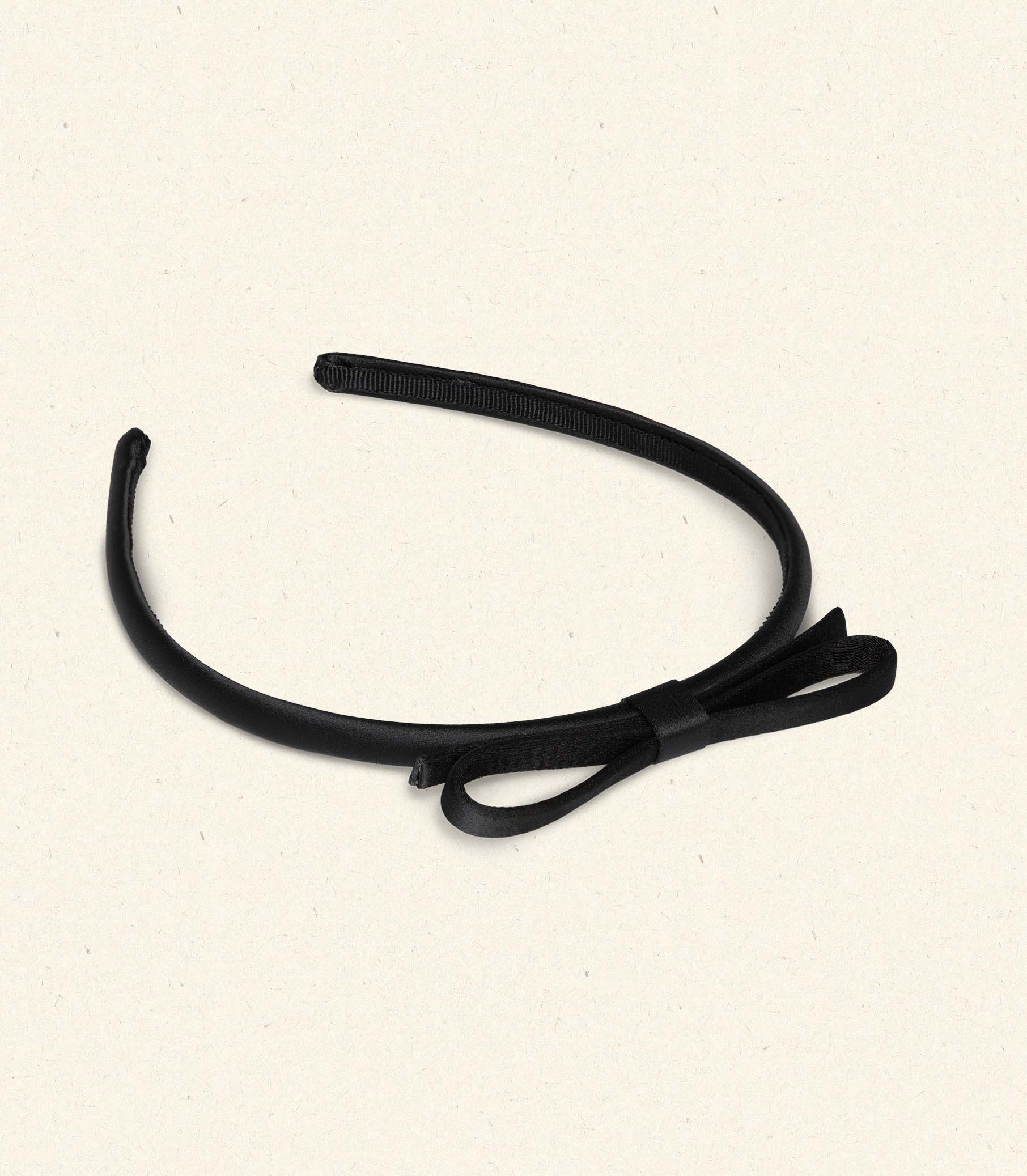 HMD -- PATTY HEADBAND -- BLACK SATIN view 5