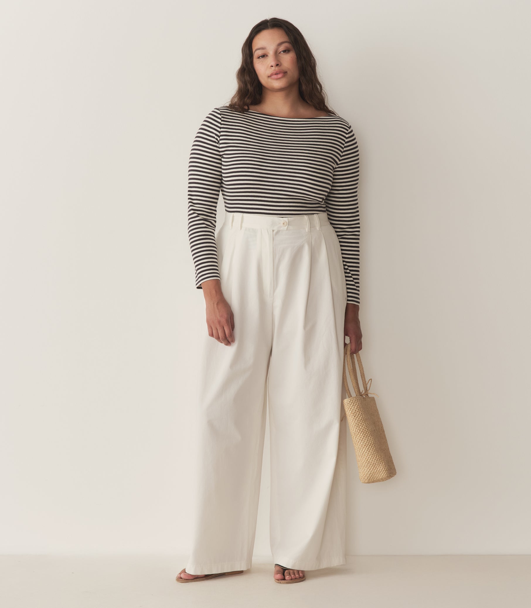 PAULETTE TEE -- NAVY NANTUCKET STRIPE view 6