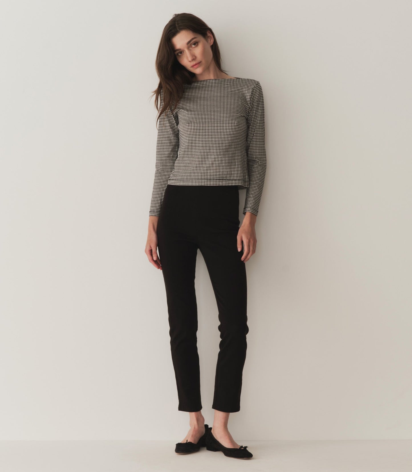 HMD -- PAULETTE TEE -- NOIR LA MADDALENA GINGHAM