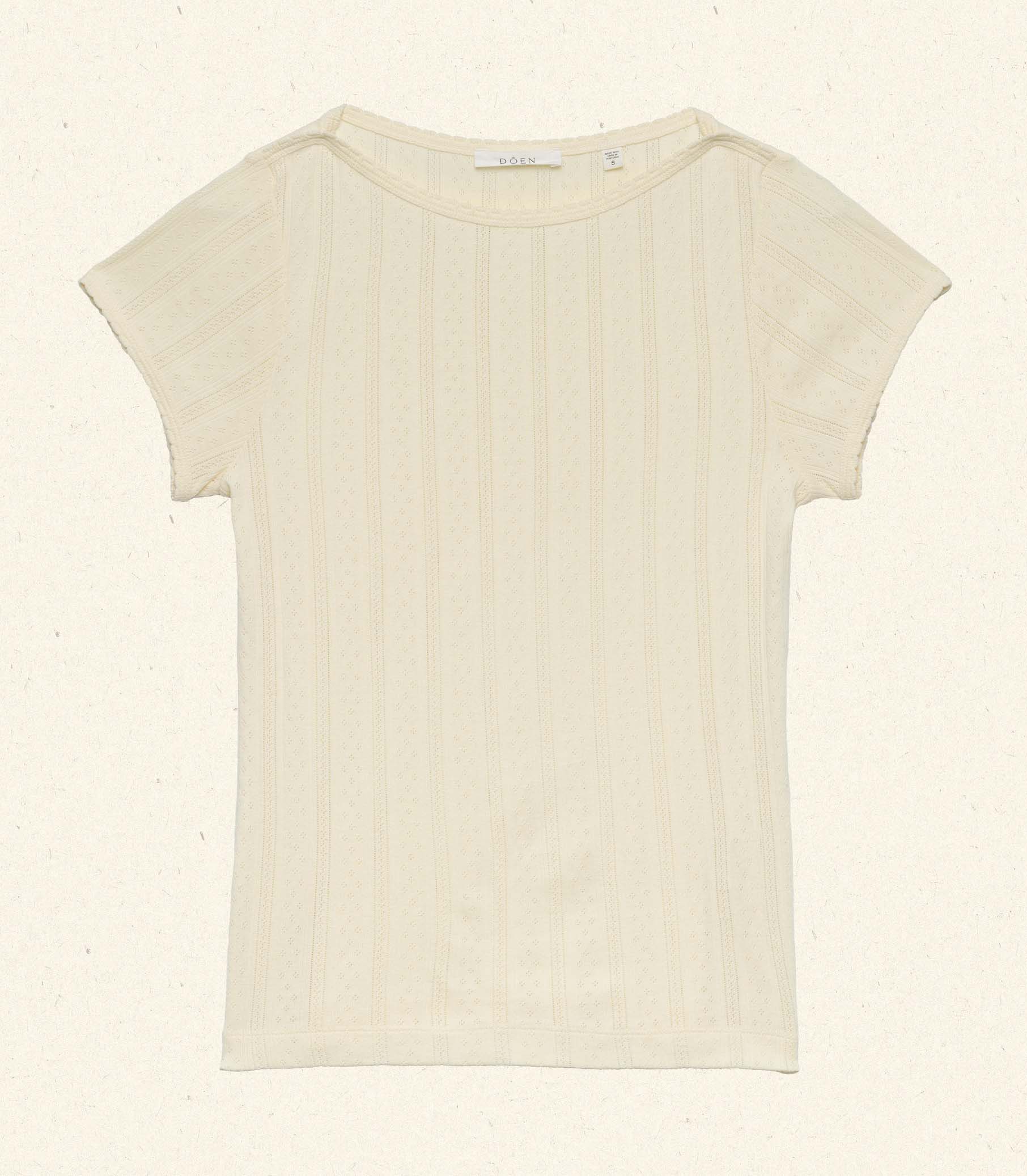 HMD -- PAULINE TEE -- CREME CITRON QUELLE JOLIE POINTELLE view 7
