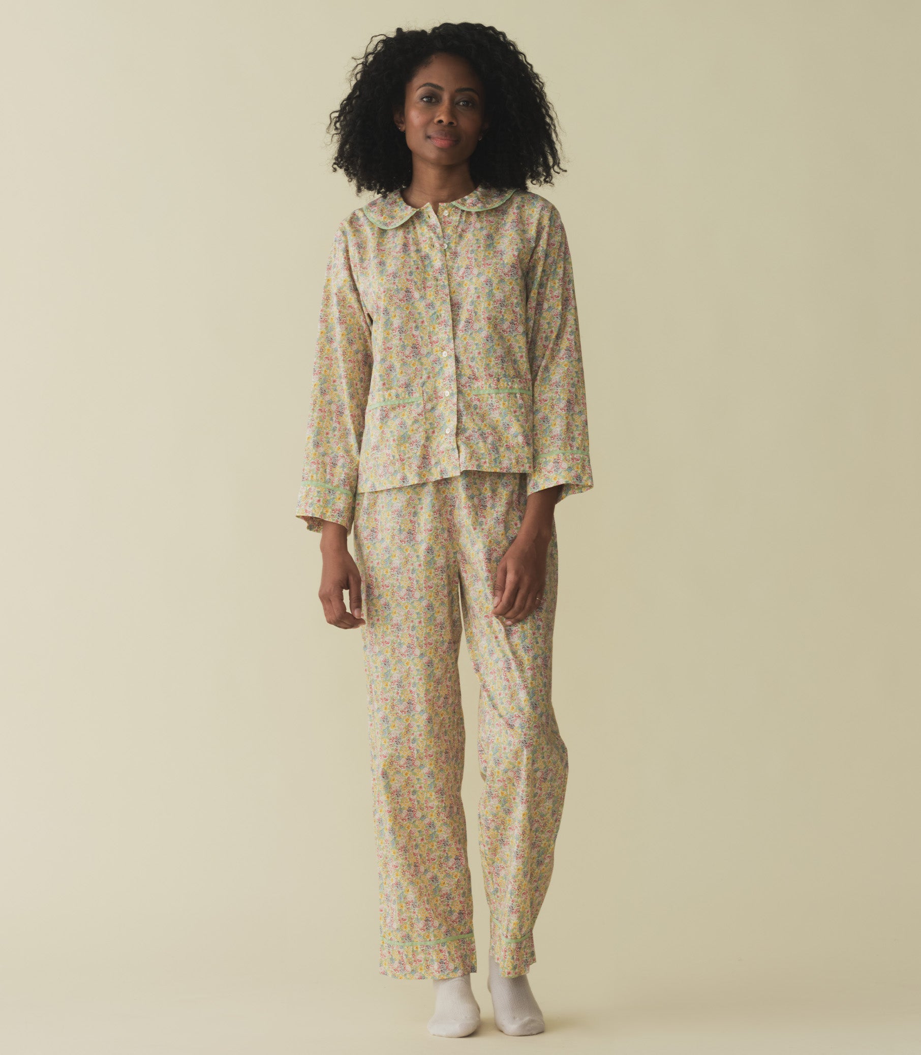 PAZ PAJAMA -- CHRYSANTHEMUM SKY FLORAL view 2