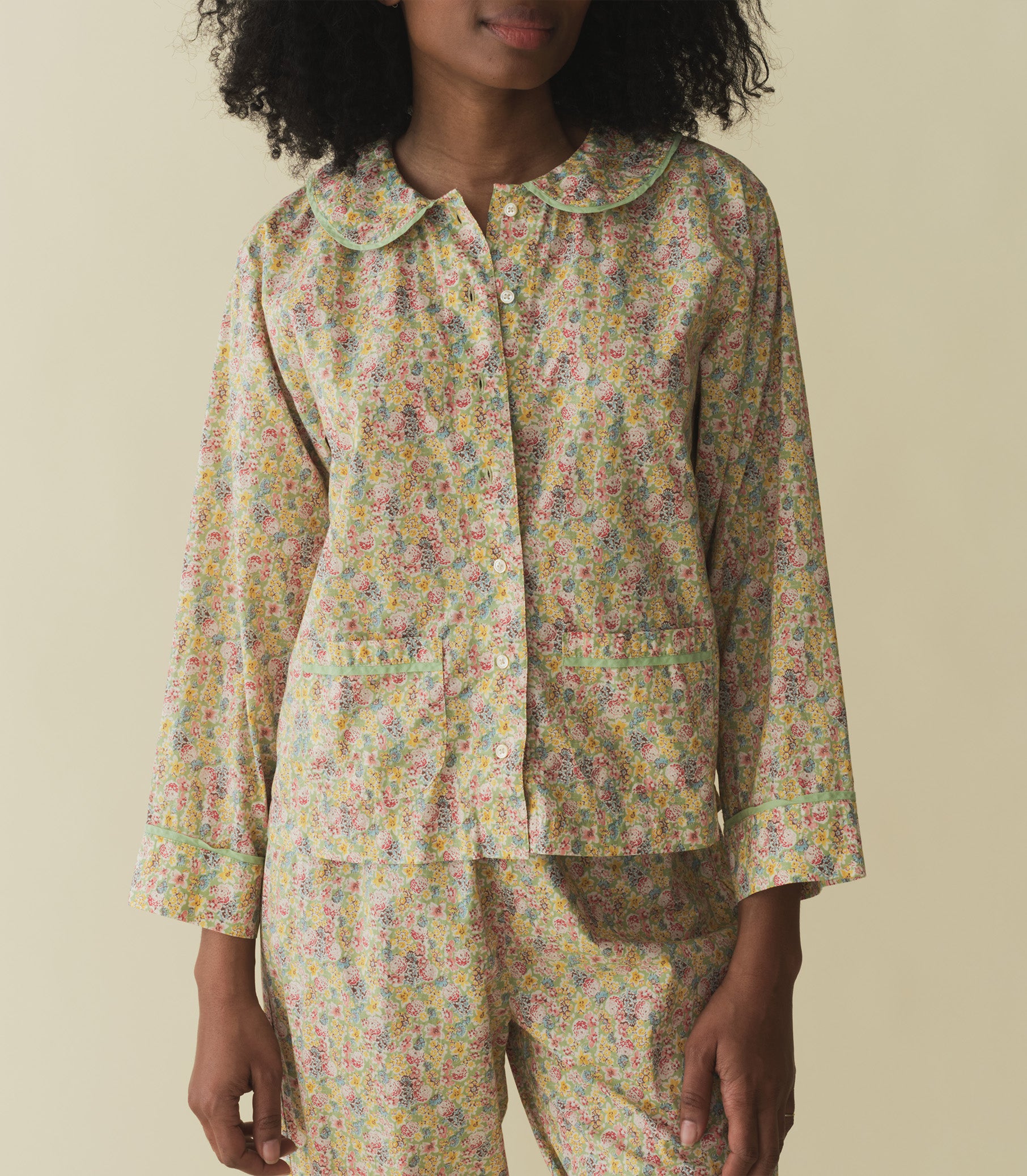 PAZ PAJAMA -- CHRYSANTHEMUM SKY FLORAL view 1