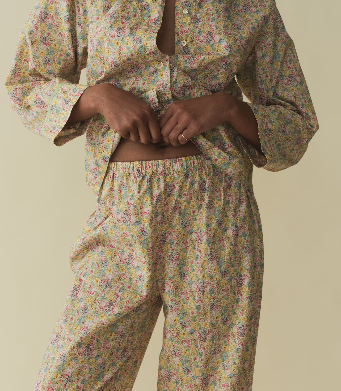 DÔEN Paz floral print cotton-poplin pajama set