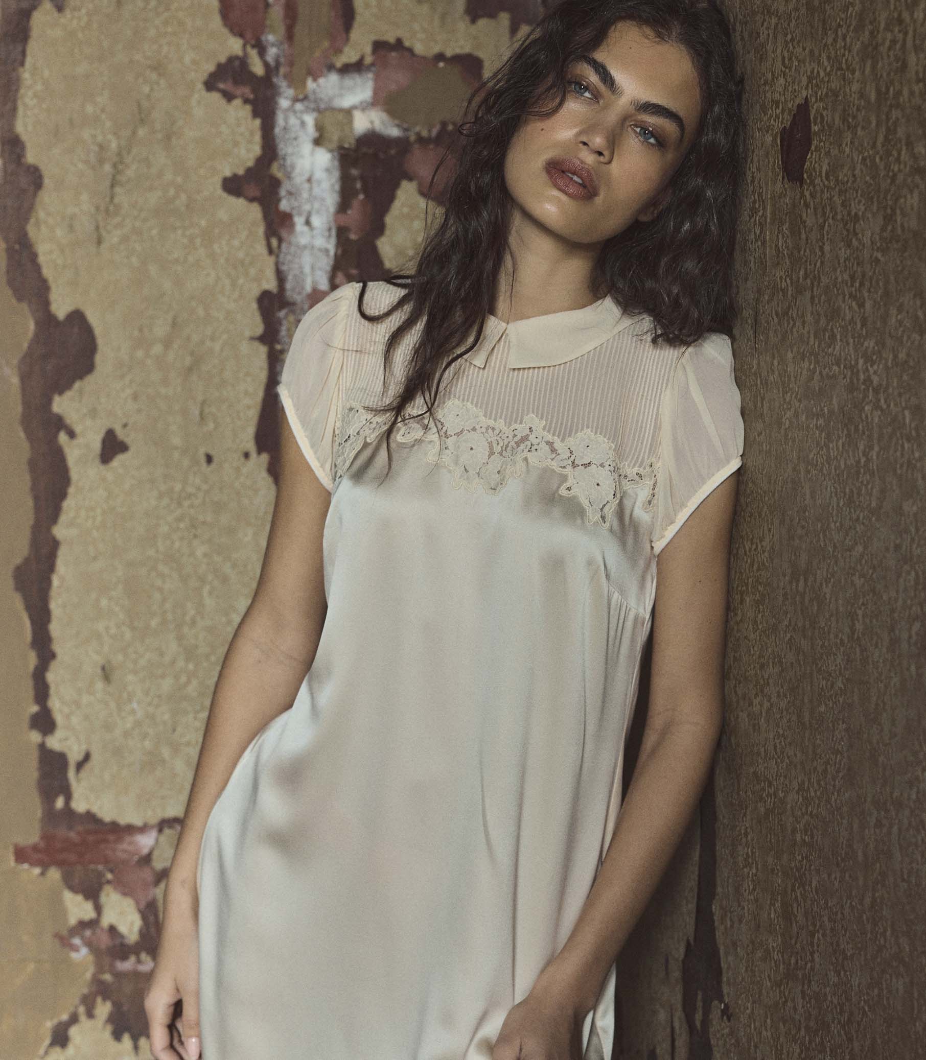 PERLE DRESS -- VANILLA view 2
