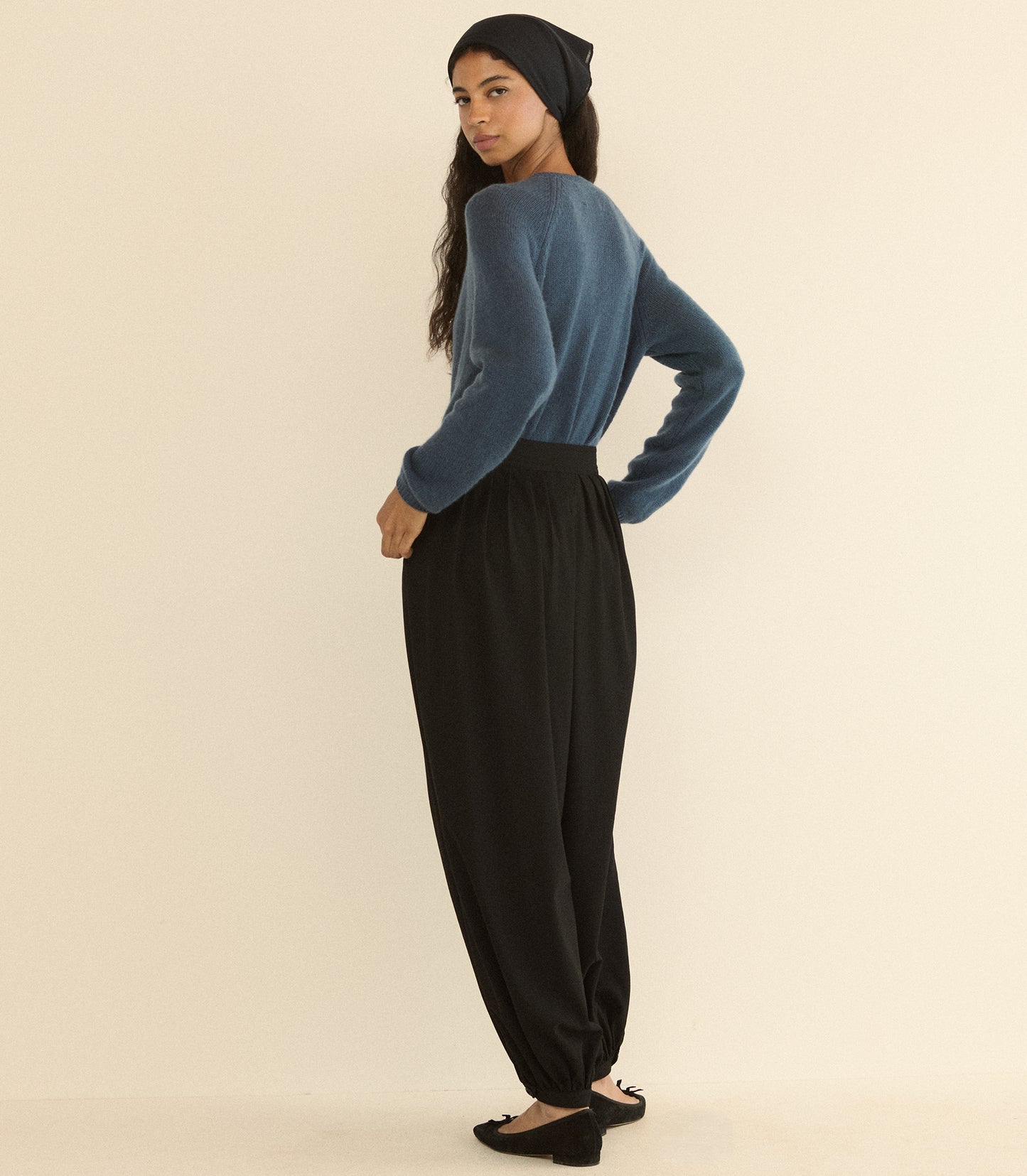 PEROLINE CASHMERE CARDIGAN -- BLUE STONE