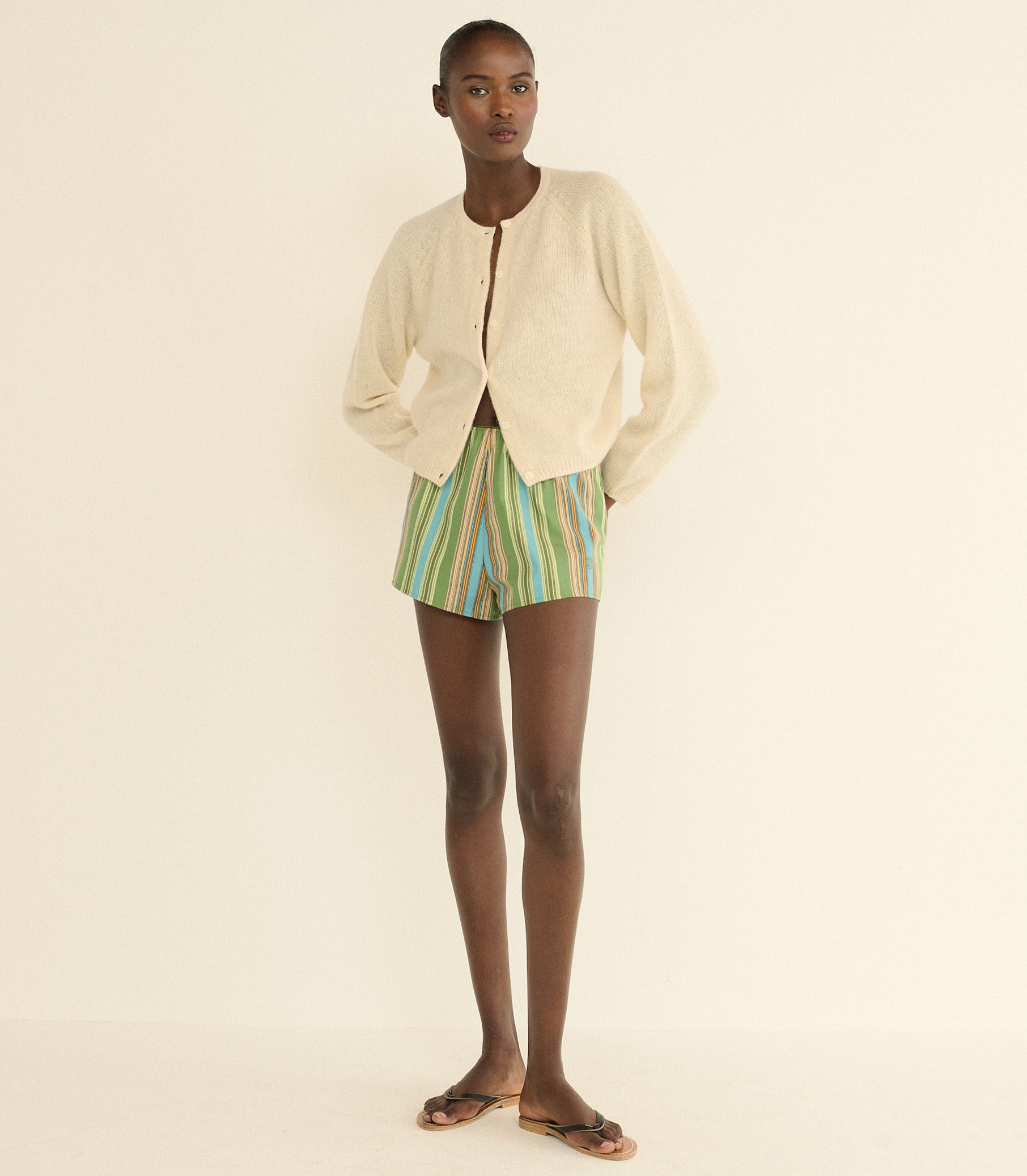 PEROLINE CASHMERE CARDIGAN -- DOGWOOD view 5
