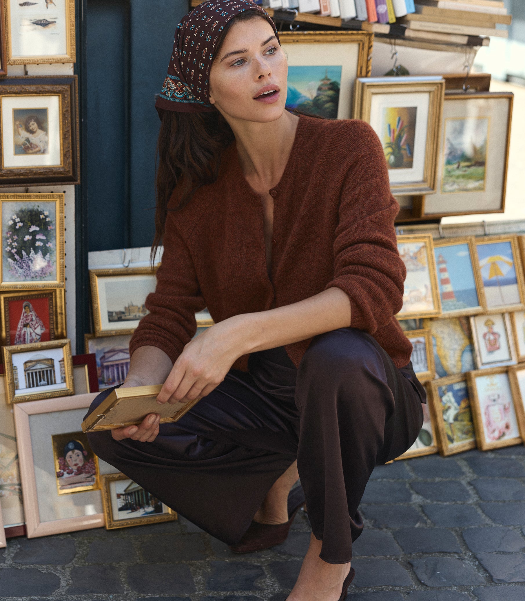 PEROLINE CASHMERE CARDIGAN -- EMBER view 4
