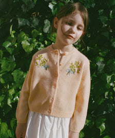 PETIT GARDENIA CASHMERE CARDIGAN