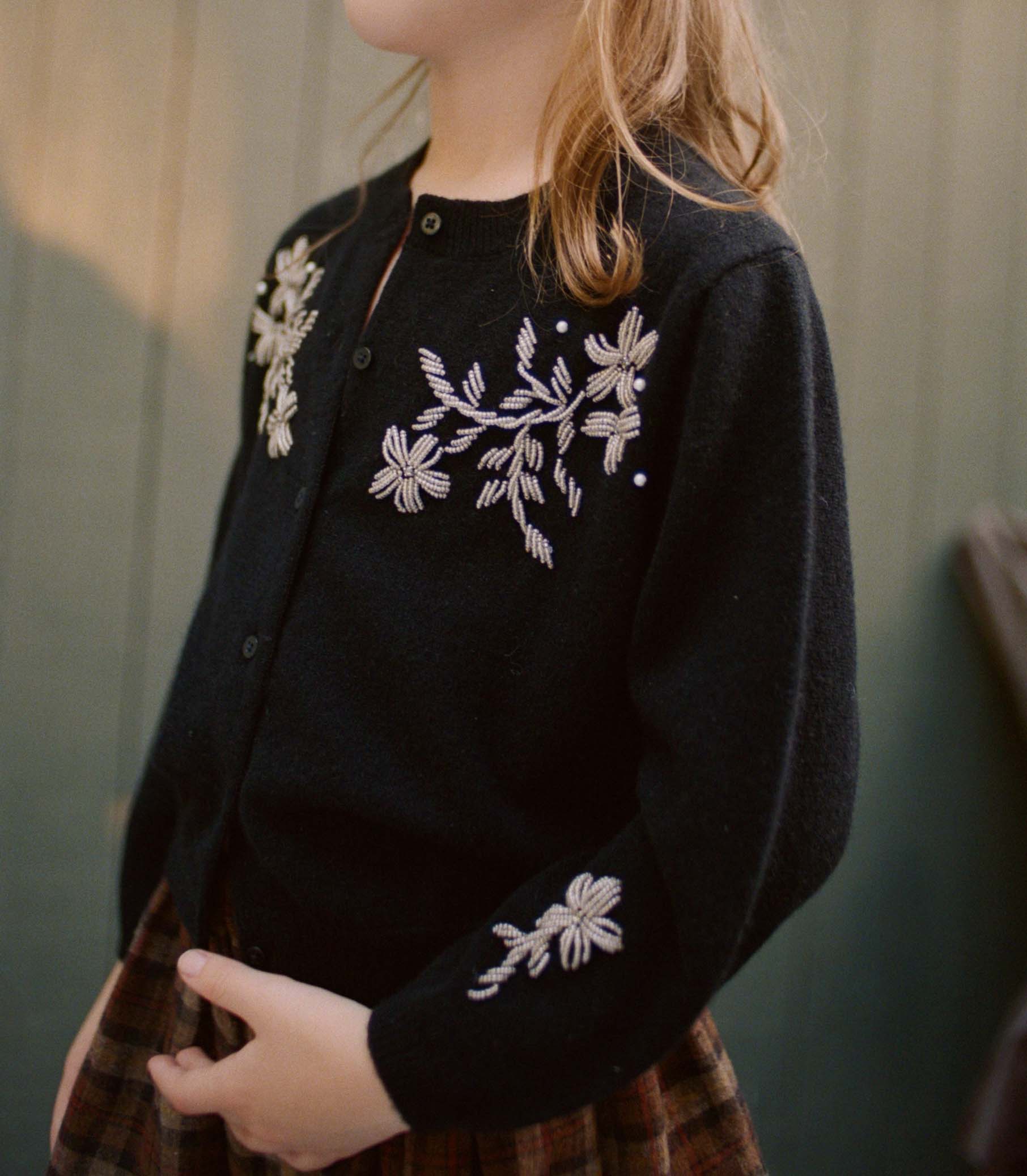 PETIT TRESOR CARDIGAN -- BLACK view 3