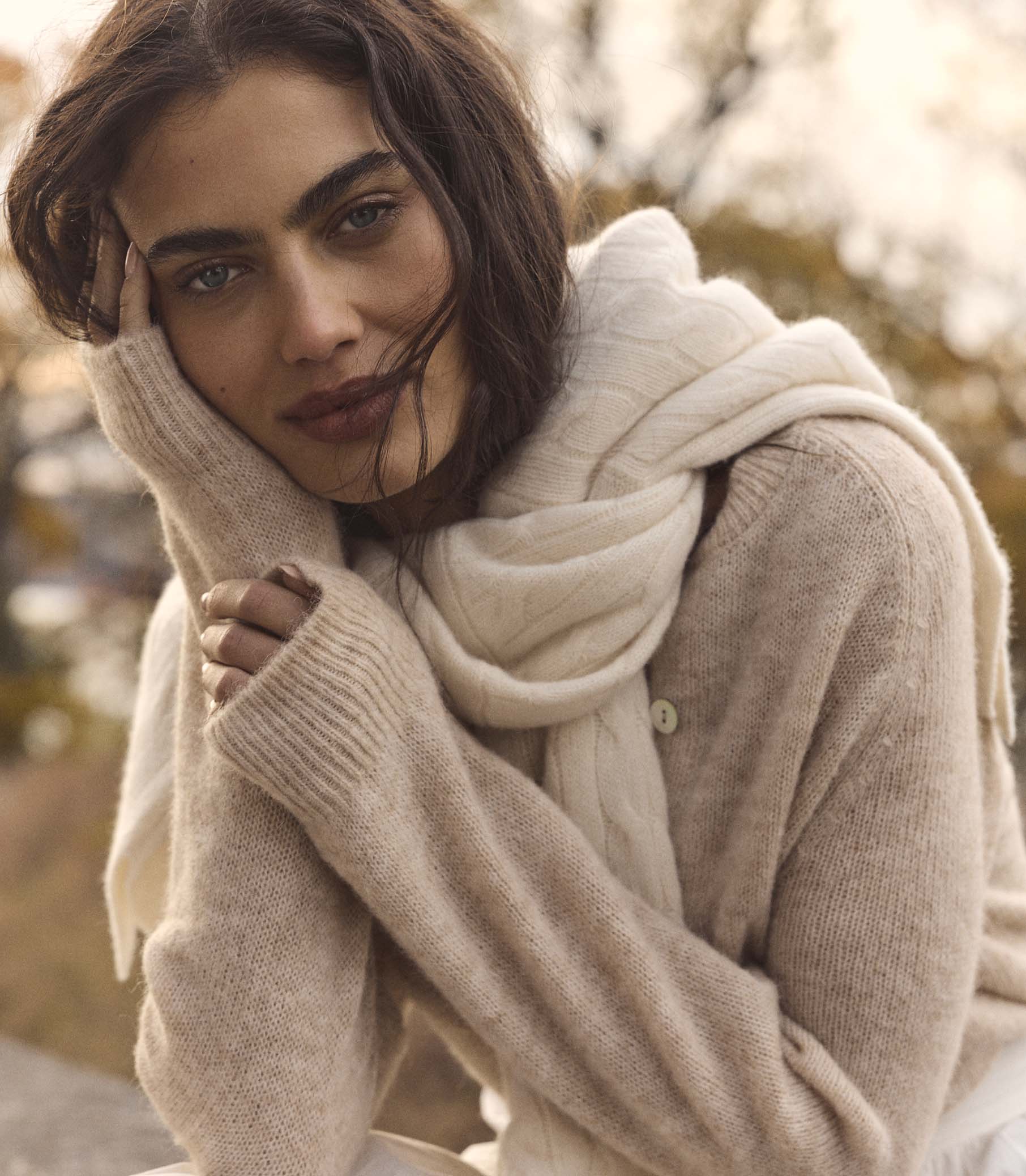 HMD -- PETRA CARDIGAN -- HAZELNUT CREME view 1
