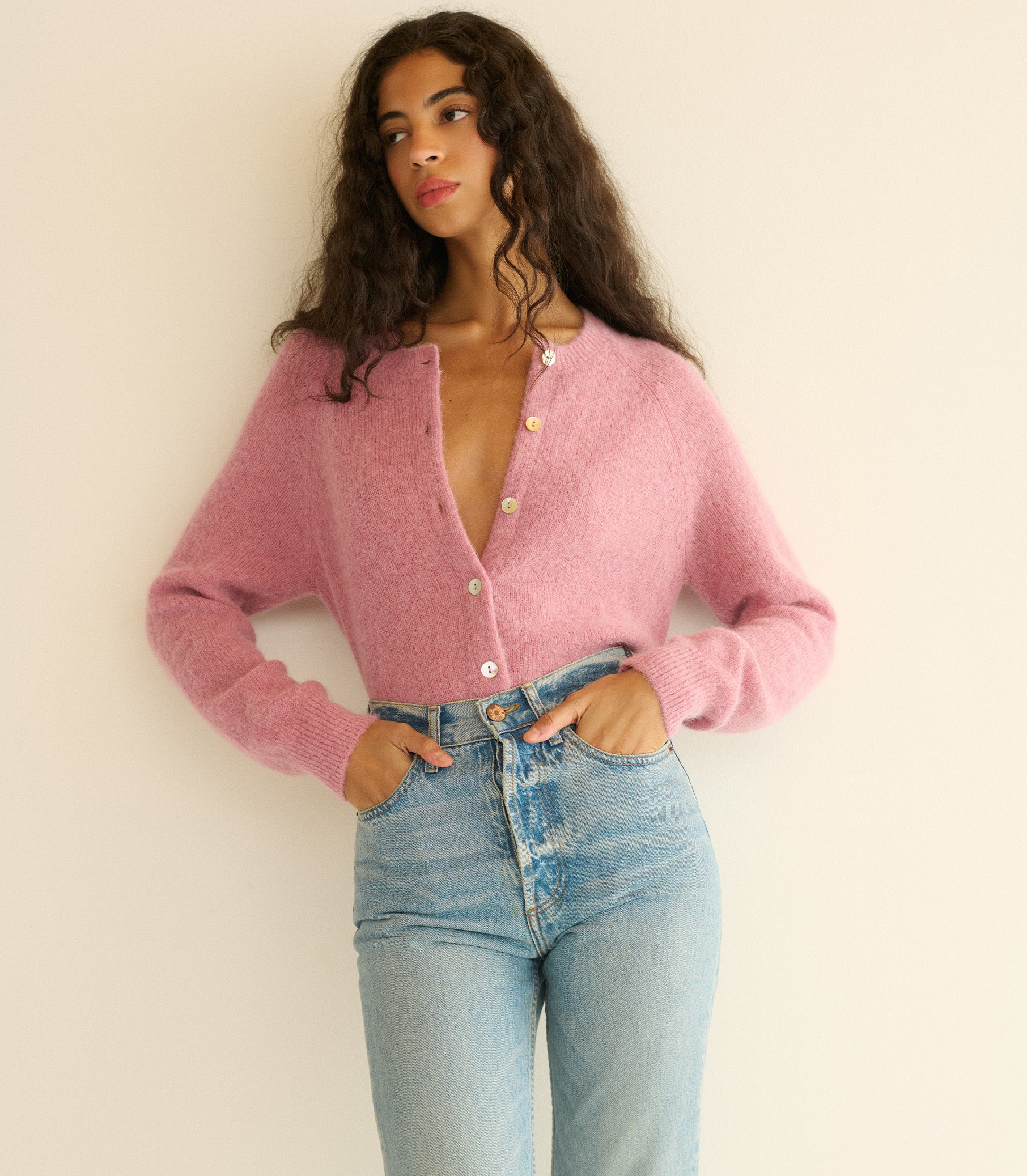 PETRA CARDIGAN -- ROSEBUD