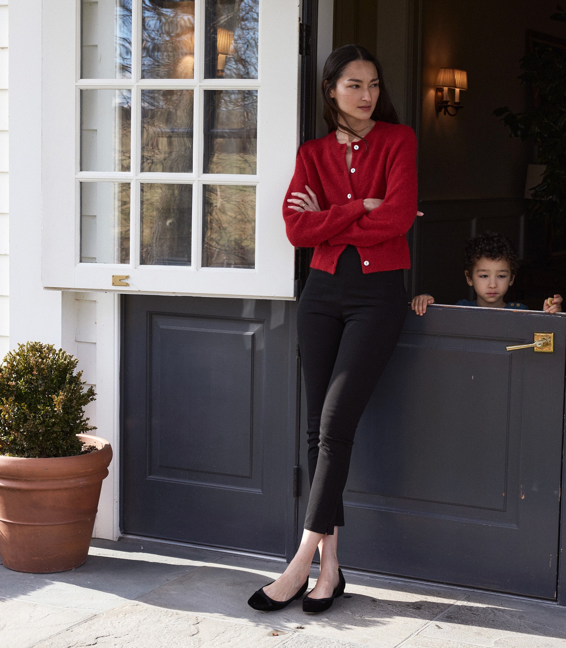 PETRA CARDIGAN -- CERISE view 6