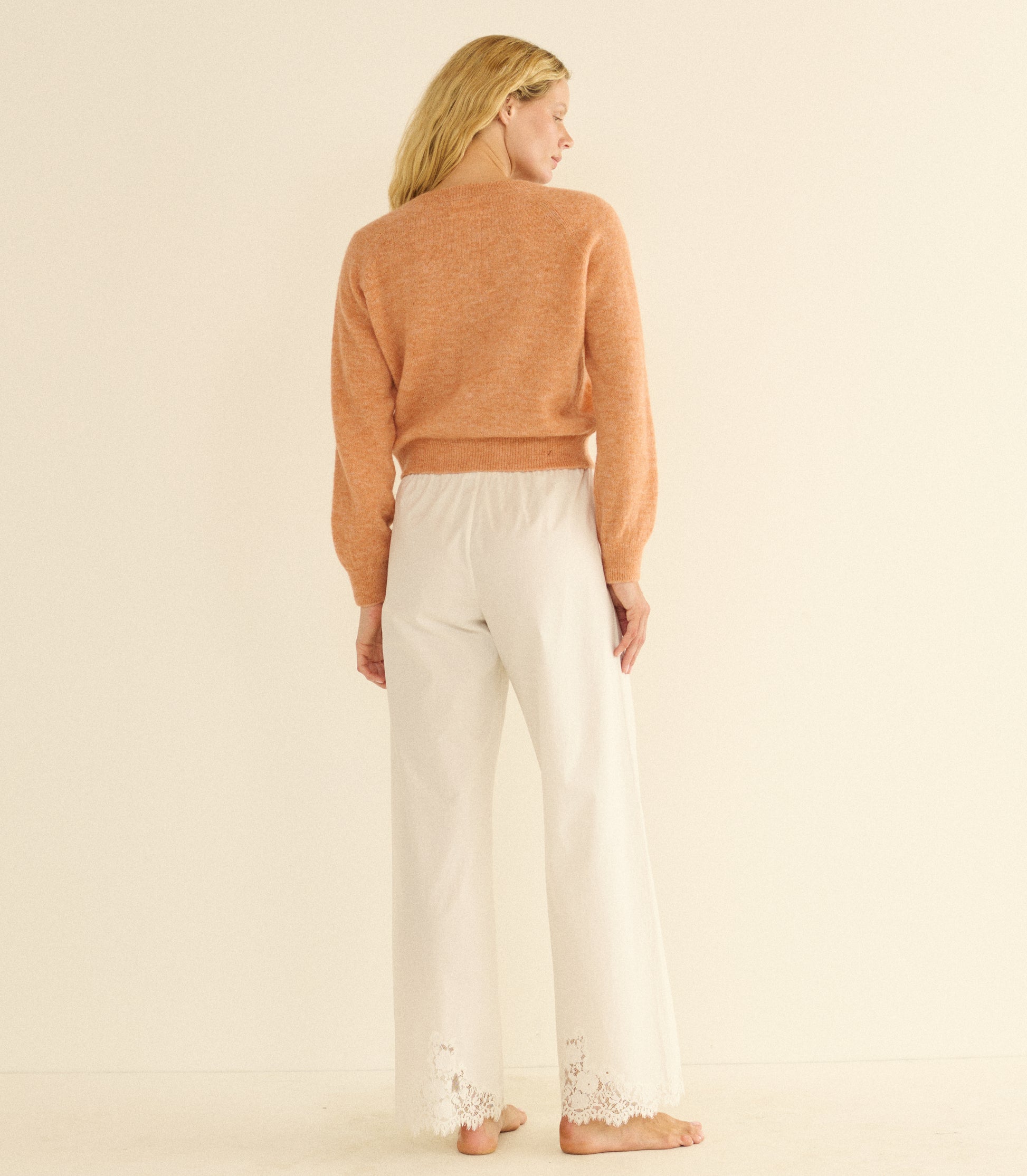 PETRA CARDIGAN -- CORAL view 3
