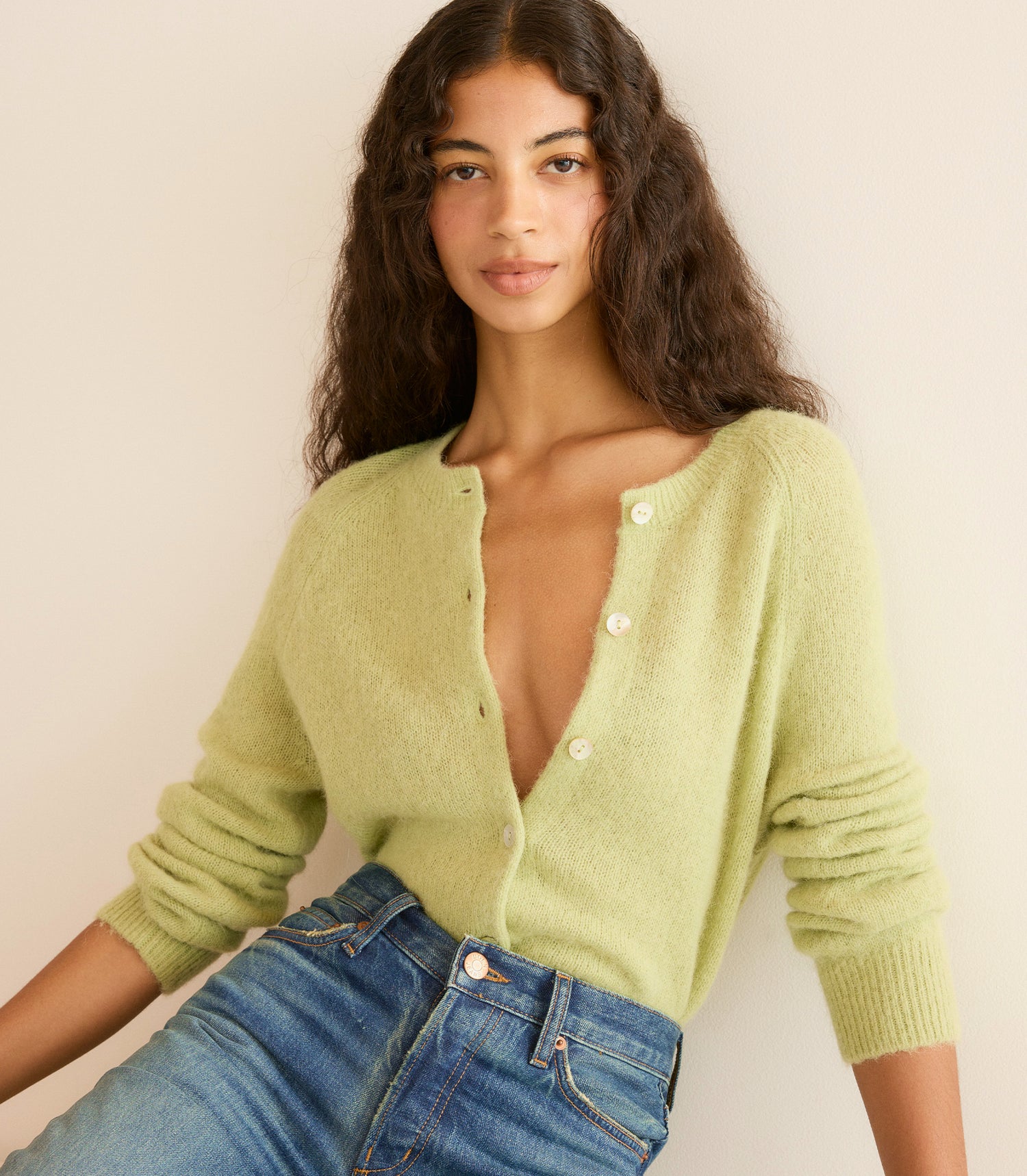 PETRA CARDIGAN -- FERNWOOD GREEN