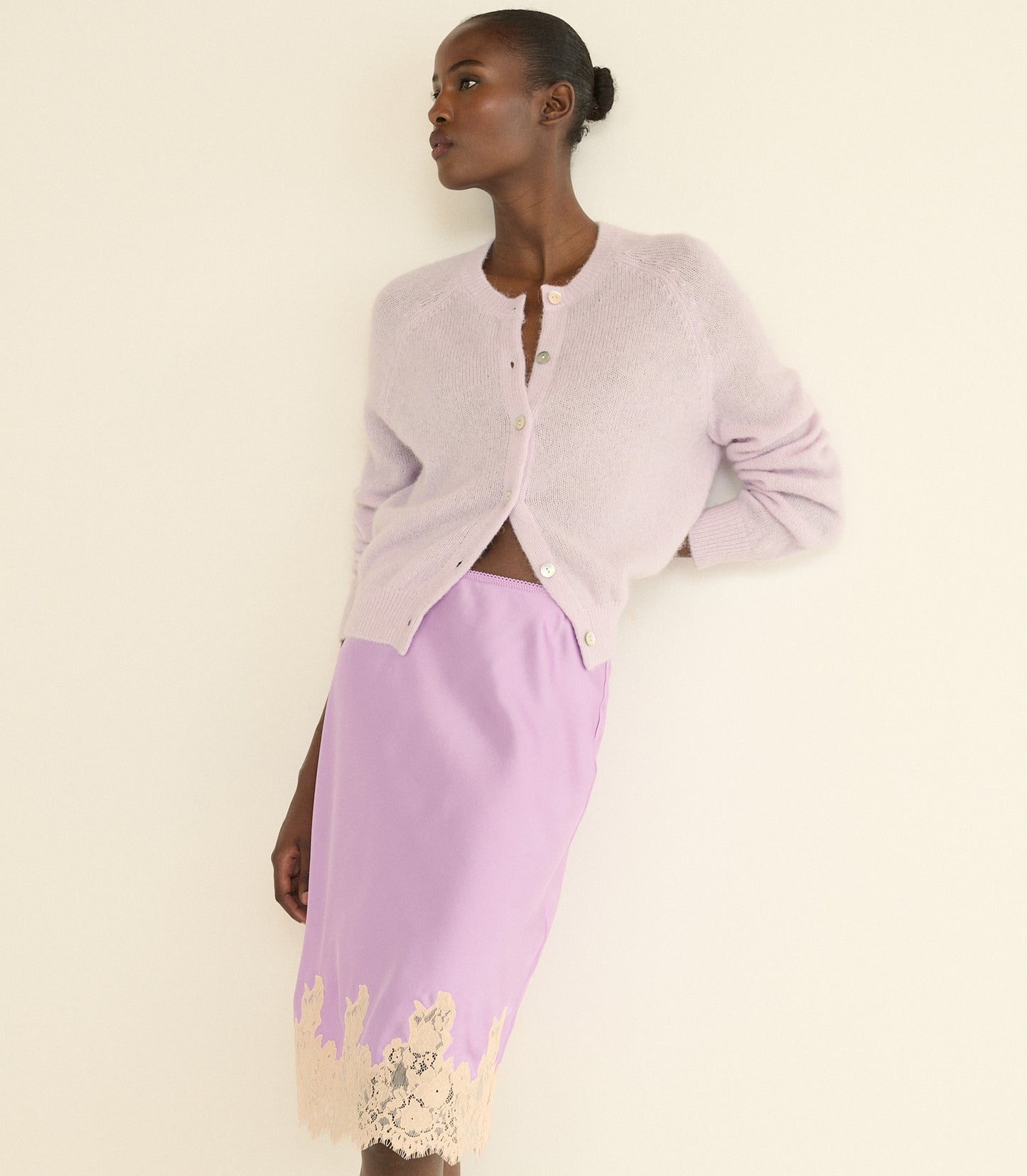 PETRA CARDIGAN -- VIOLET THISTLE
