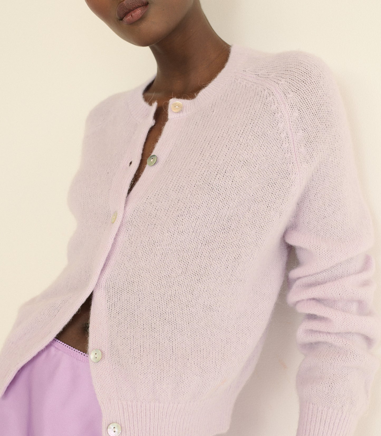 PETRA CARDIGAN -- VIOLET THISTLE