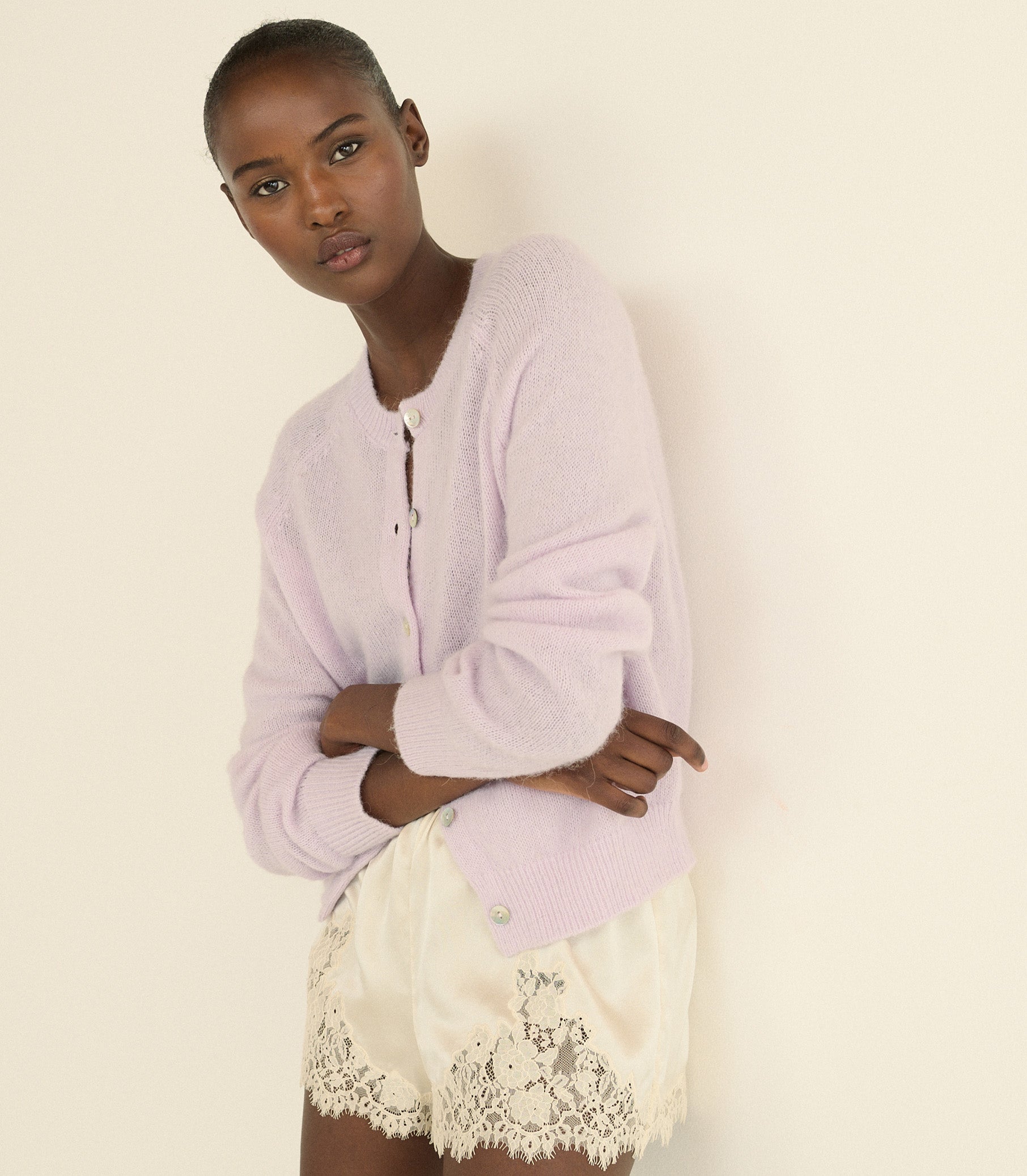 PETRA CARDIGAN -- VIOLET THISTLE view 3
