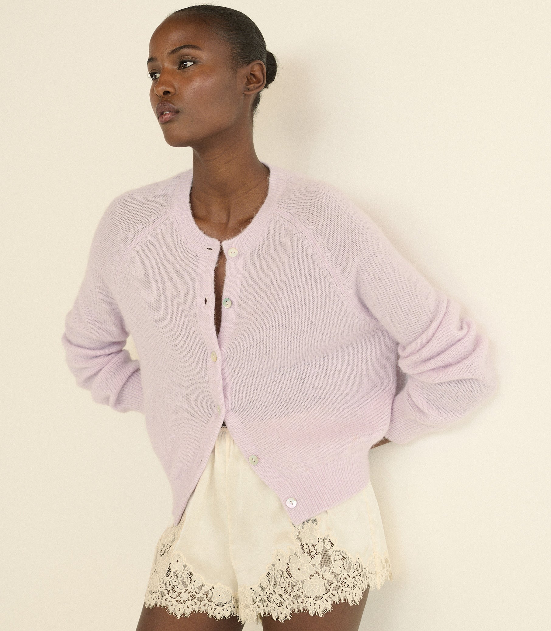 PETRA CARDIGAN -- VIOLET THISTLE view 1
