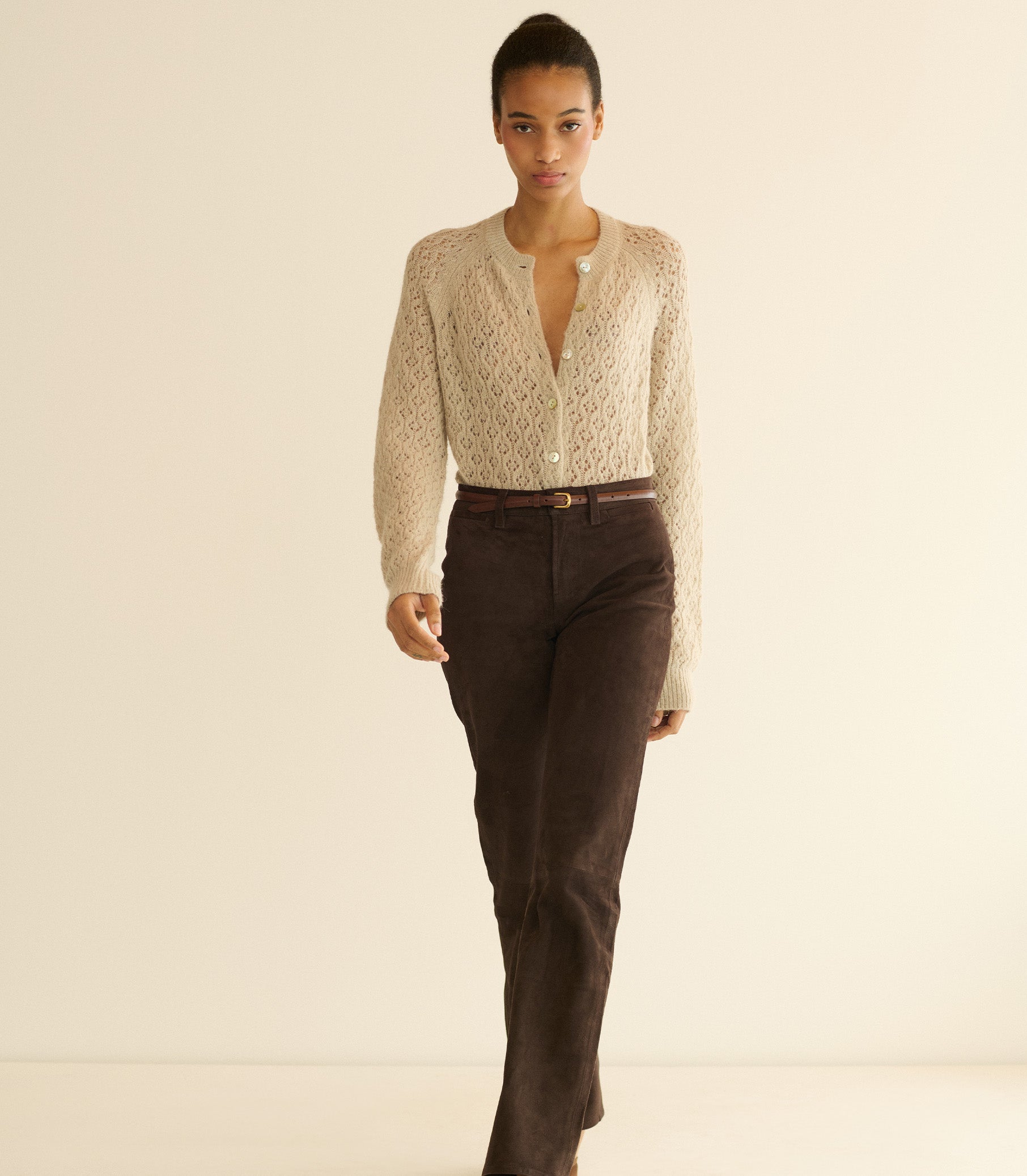 PETRA POINTELLE CARDIGAN -- FEATHERSTONE view 4